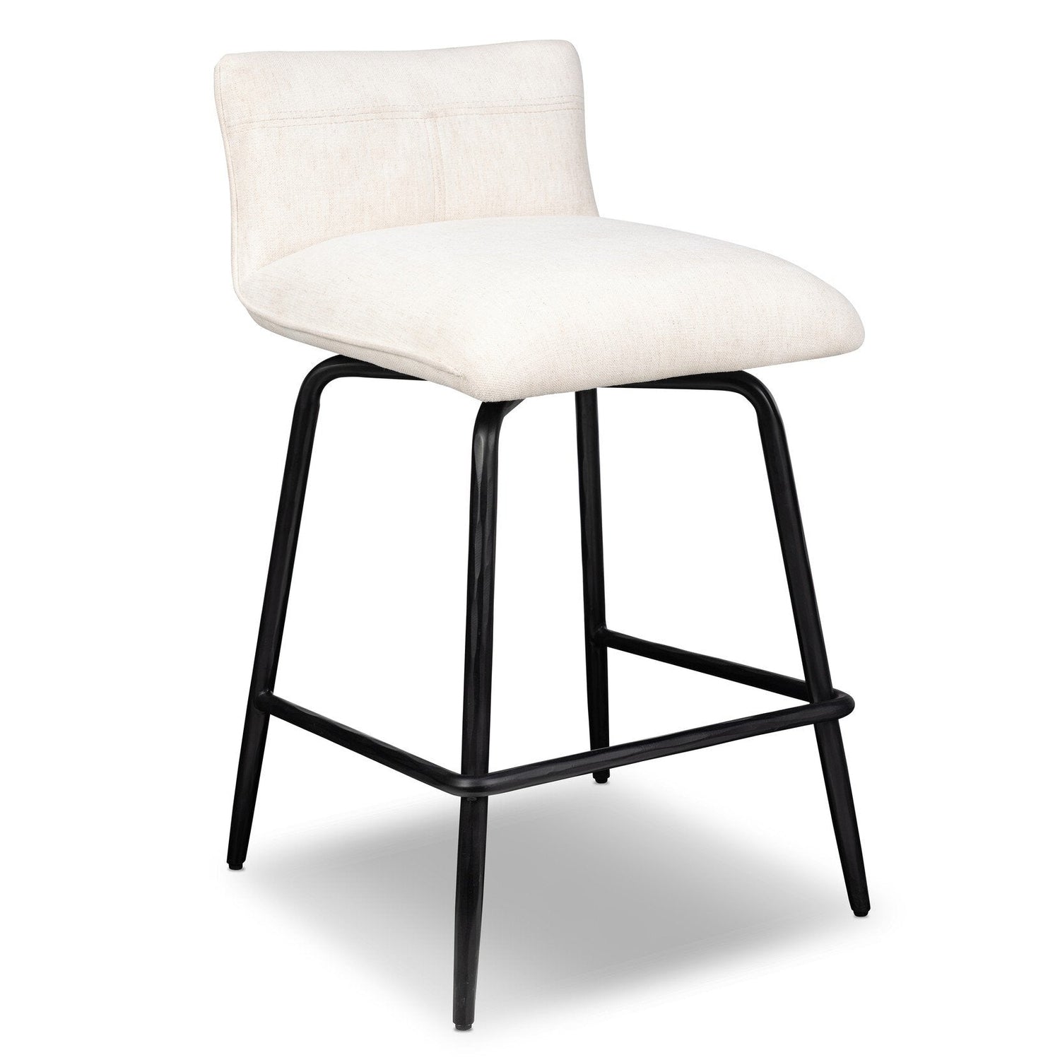 Four Hands Ridley Crypton Nomad Snow Swivel Counter Stool - styled view