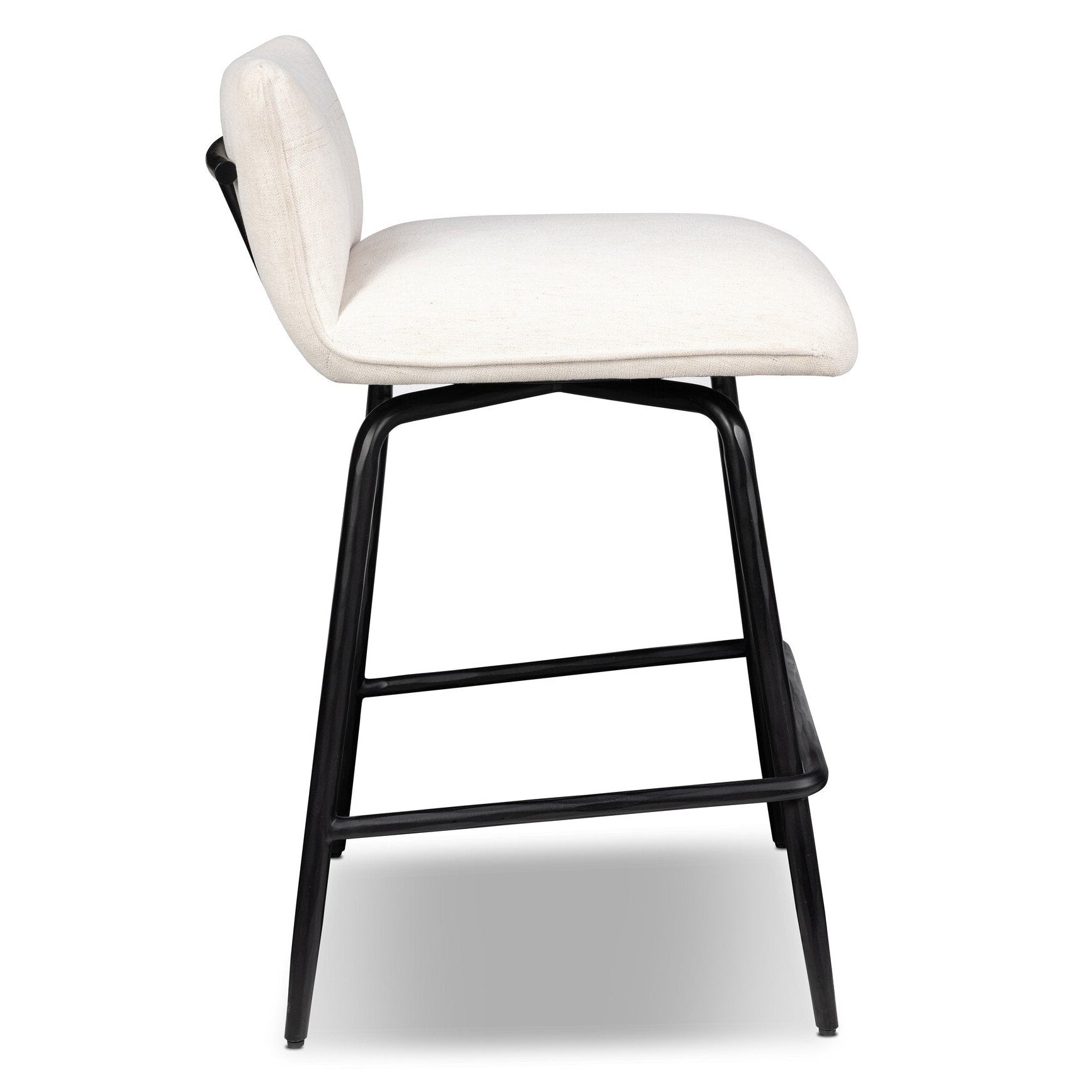 Four Hands Ridley Crypton Nomad Snow Swivel Counter Stool - side profile