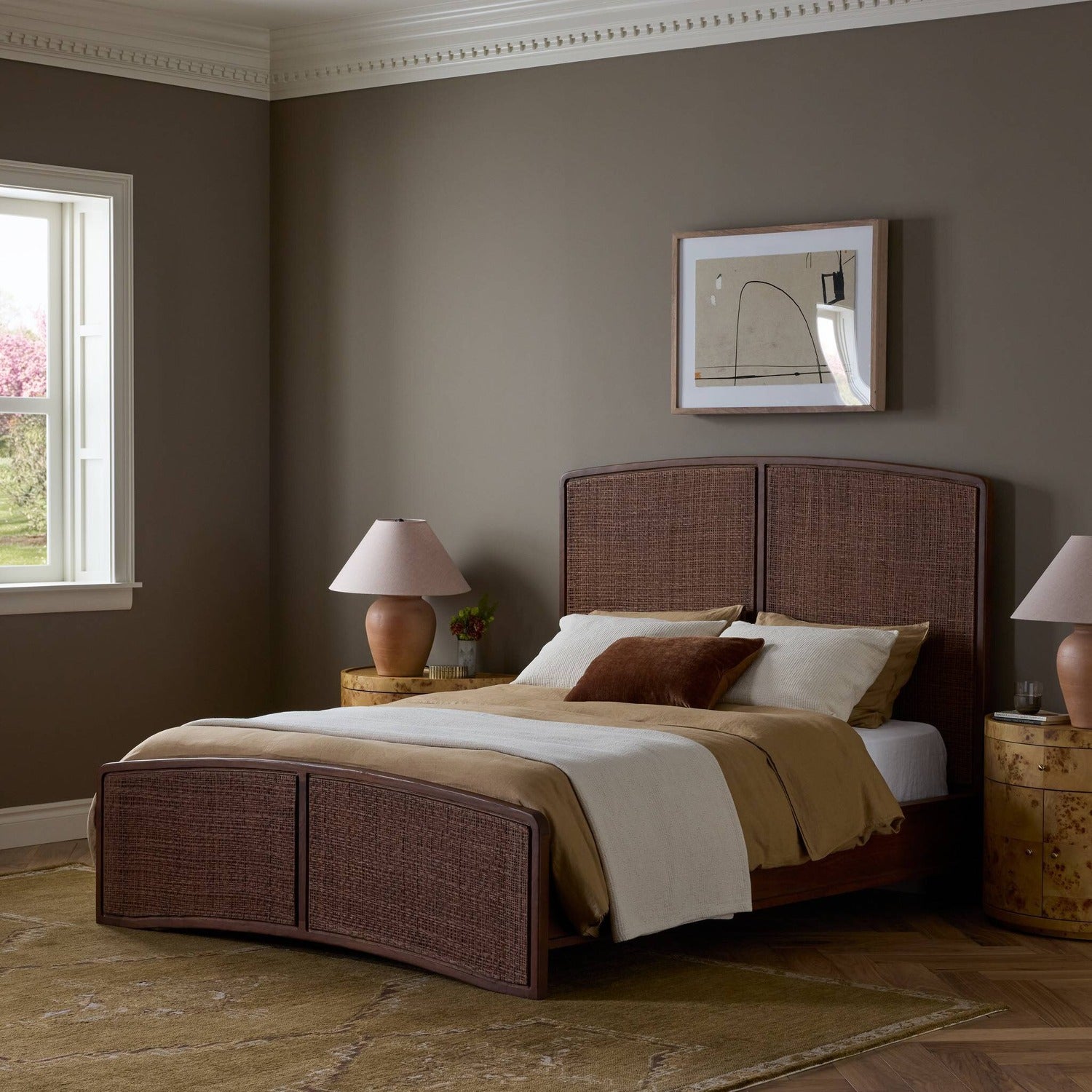 Four Hands Sondo Cocoa Cane Bed