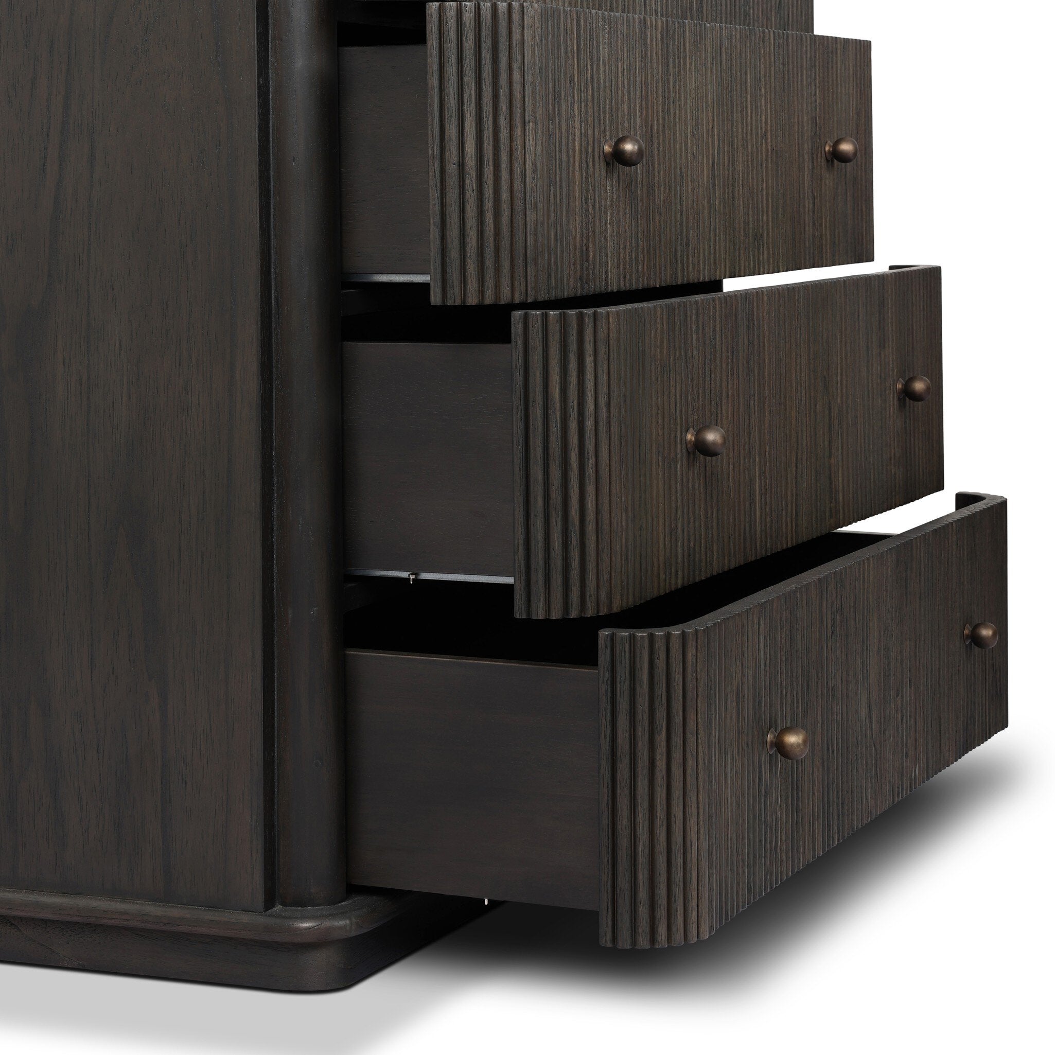 Four Hands Ona Smoked Black Mindi 6-Drawer Dresser - detail view 2