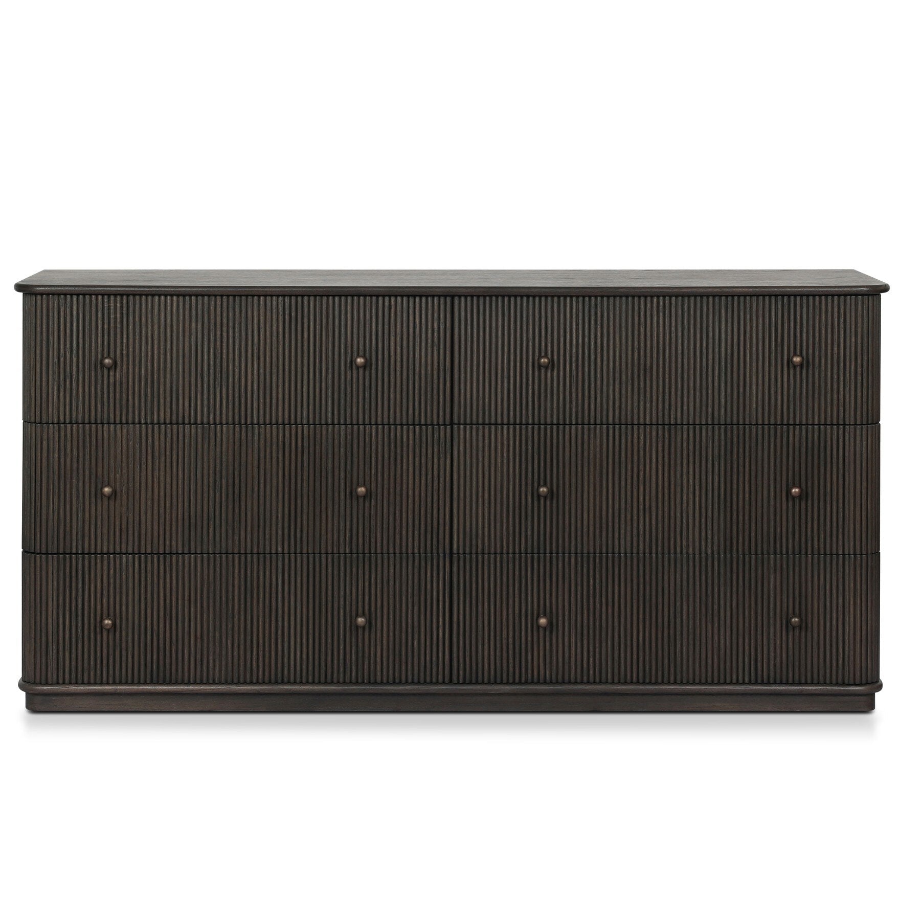 Four Hands Ona Smoked Black Mindi 6-Drawer Dresser - front view