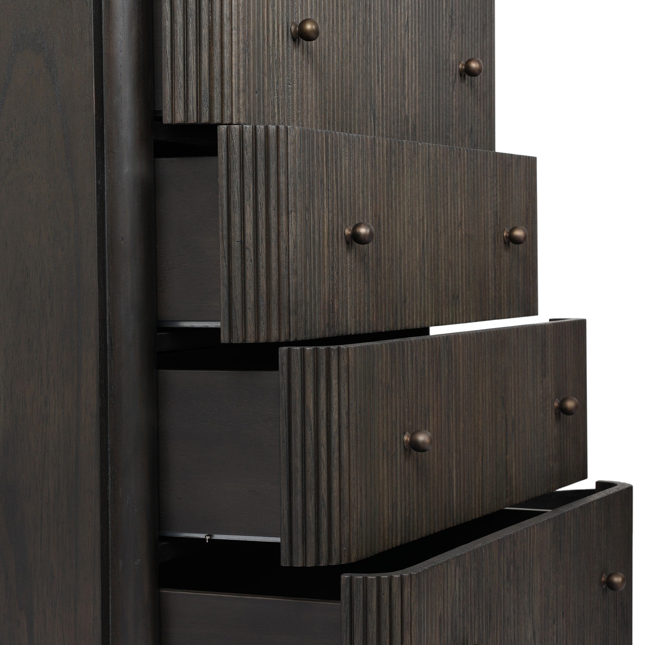 Four Hands Ona Smoked Black Mindi Tall Dresser - detail view 2
