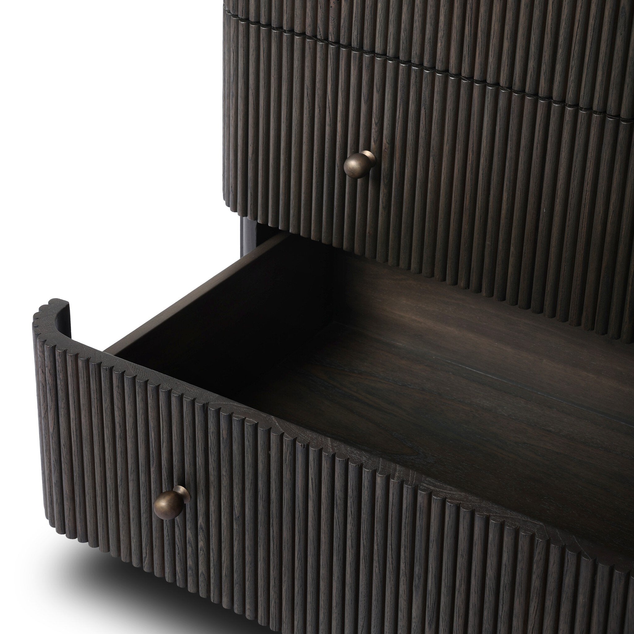 Four Hands Ona Smoked Black Mindi Tall Dresser - detail view 3