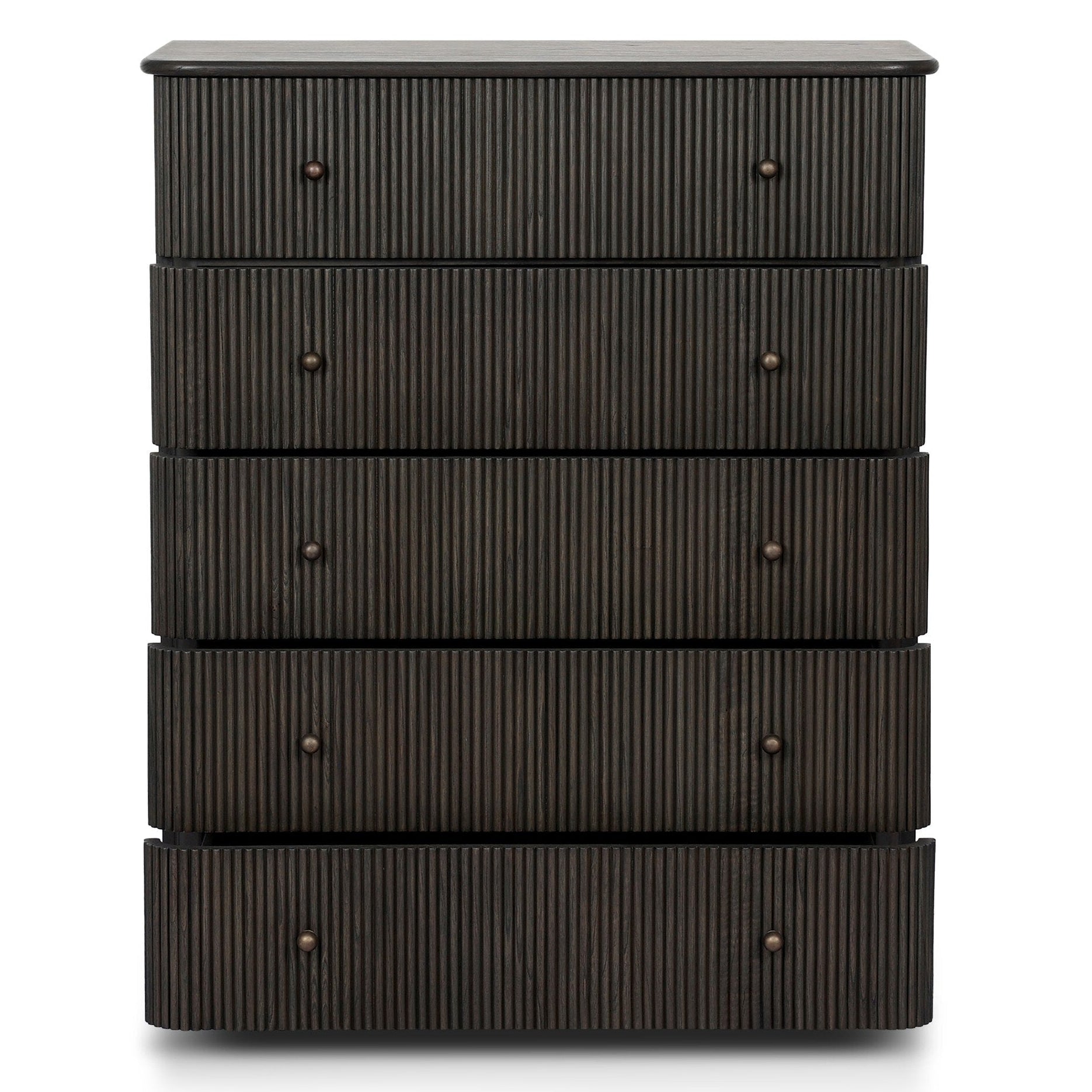 Four Hands Ona Smoked Black Mindi Tall Dresser - shown open 2
