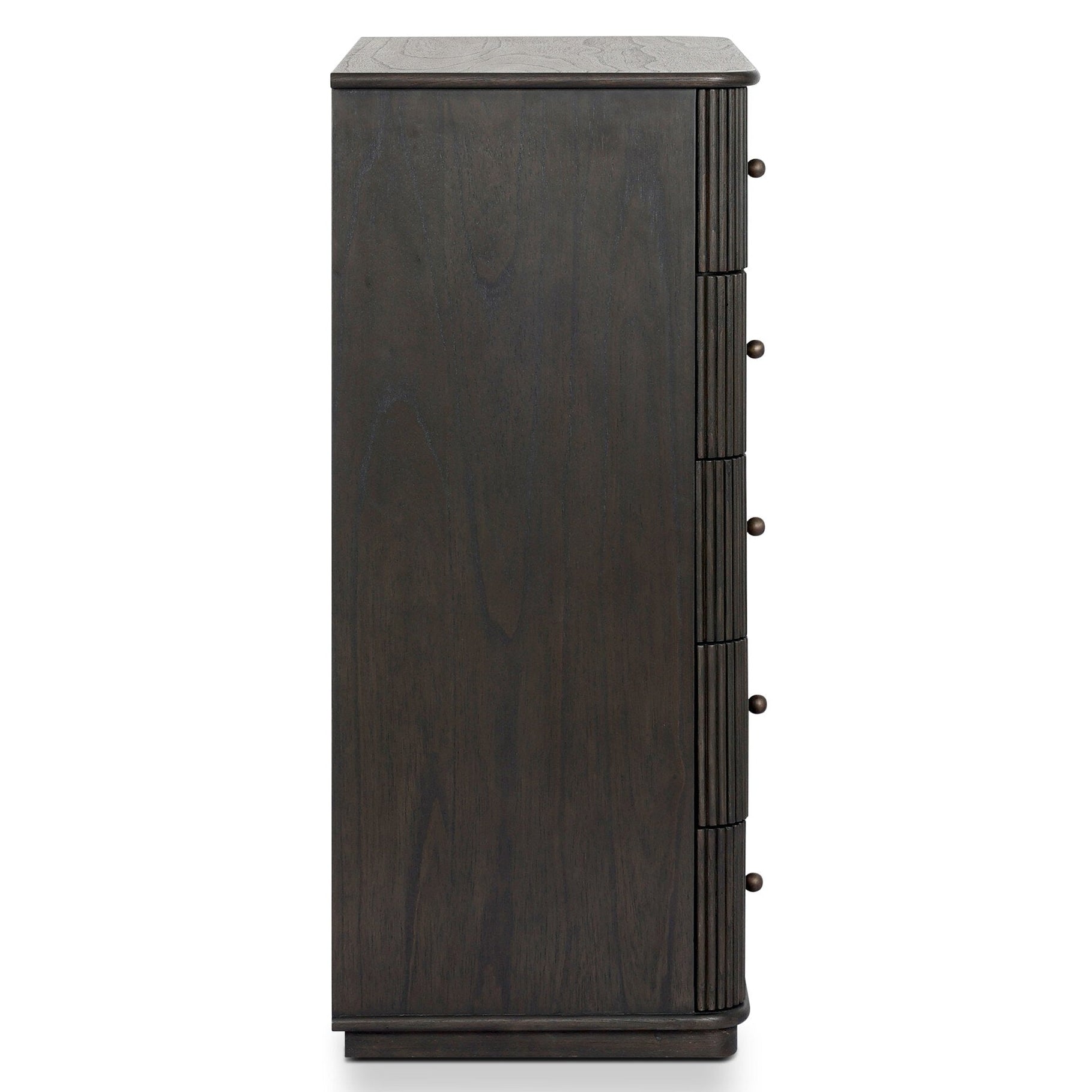 Four Hands Ona Smoked Black Mindi Tall Dresser - side profile