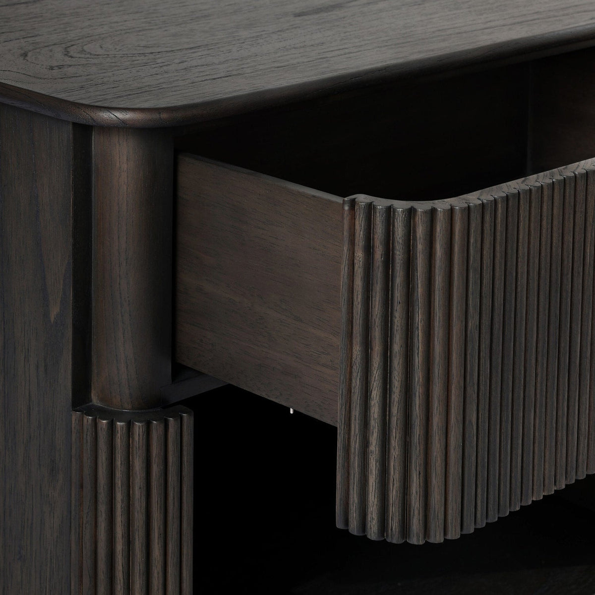 Four Hands Ona Smoked Black Mindi Nightstand - detail view 3