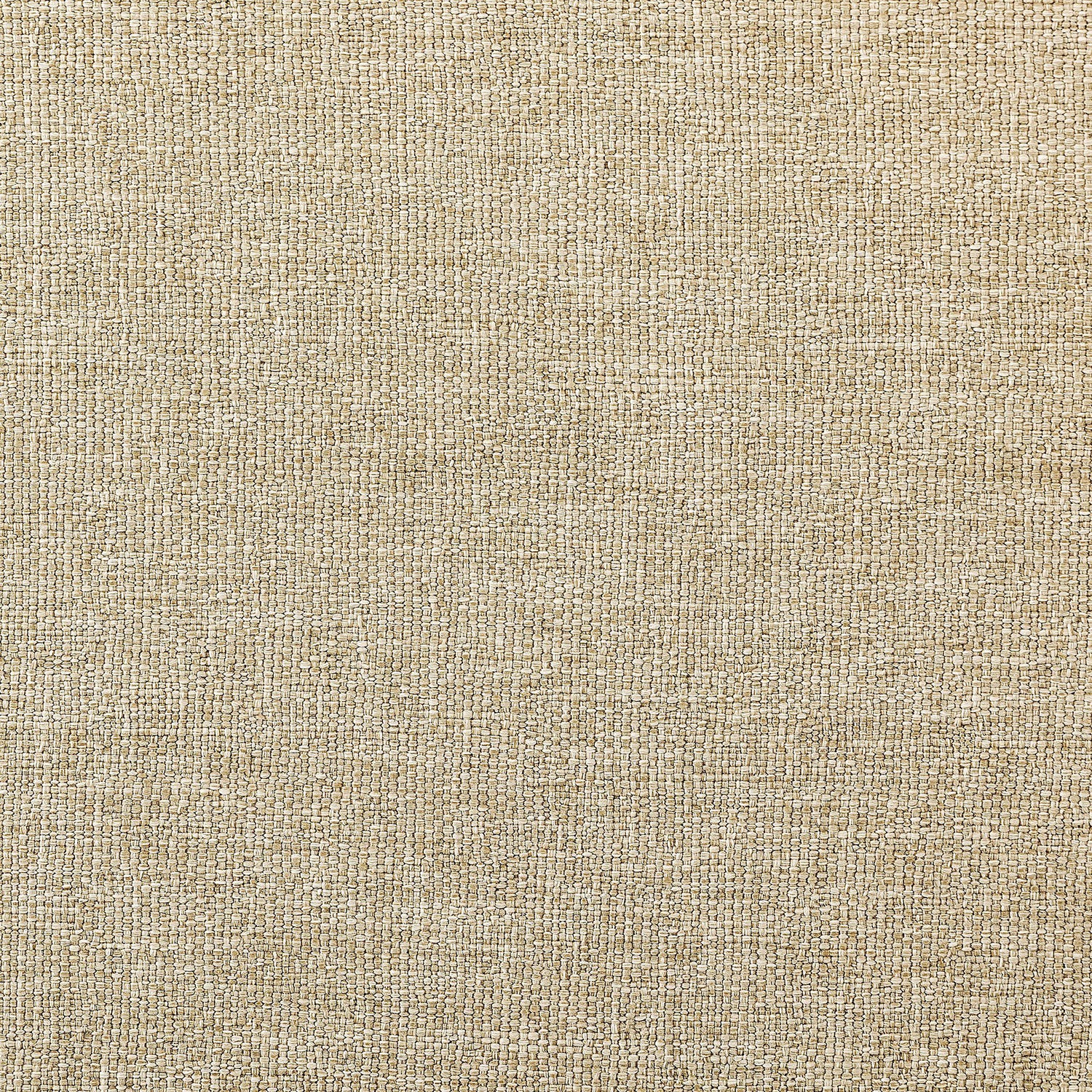 Four Hands Cabot Outdoor Chair in woven teak with buff cushions, close-up detail of woven frame and cushion, view 9