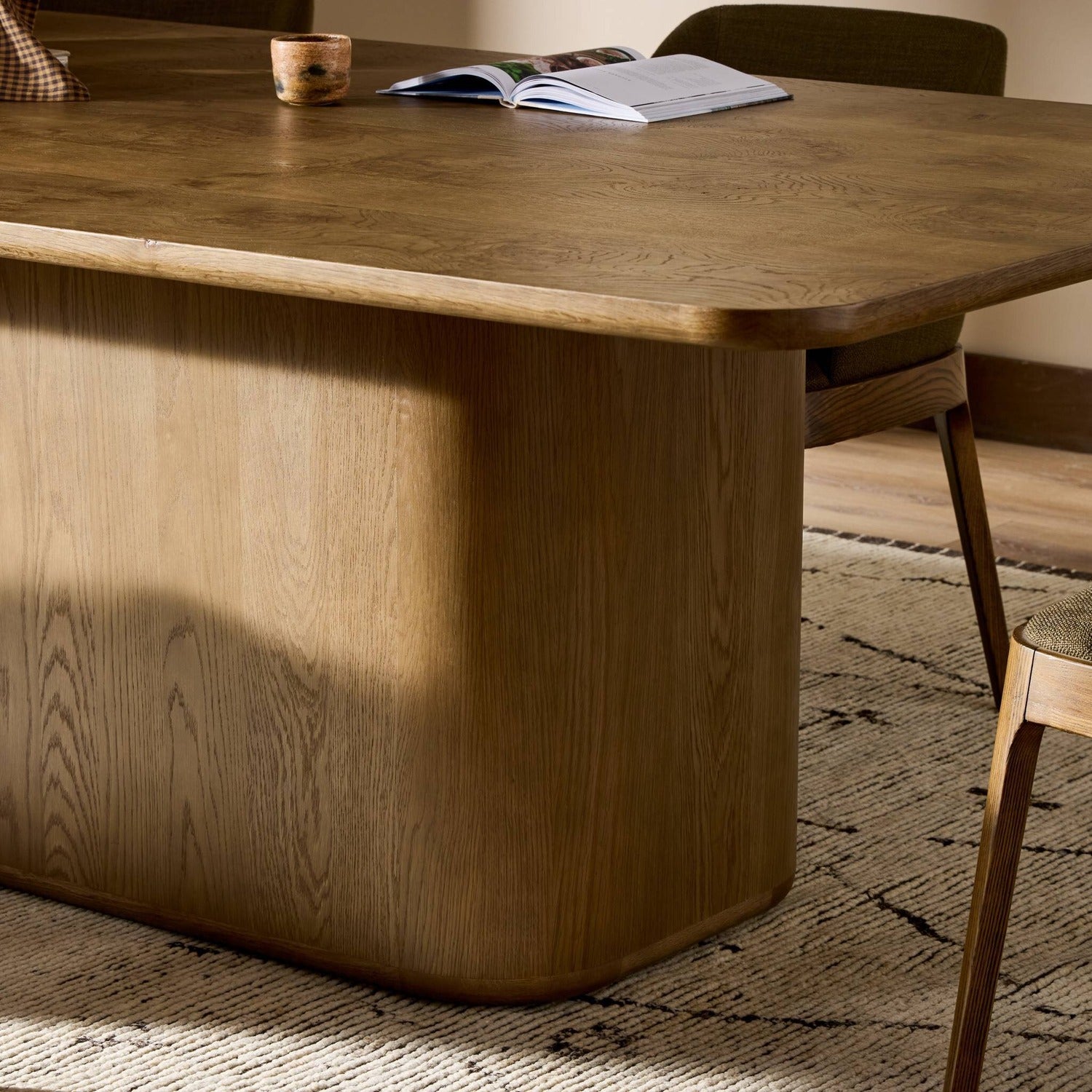 Four Hands Morley Rye Medium Burl Dining Table