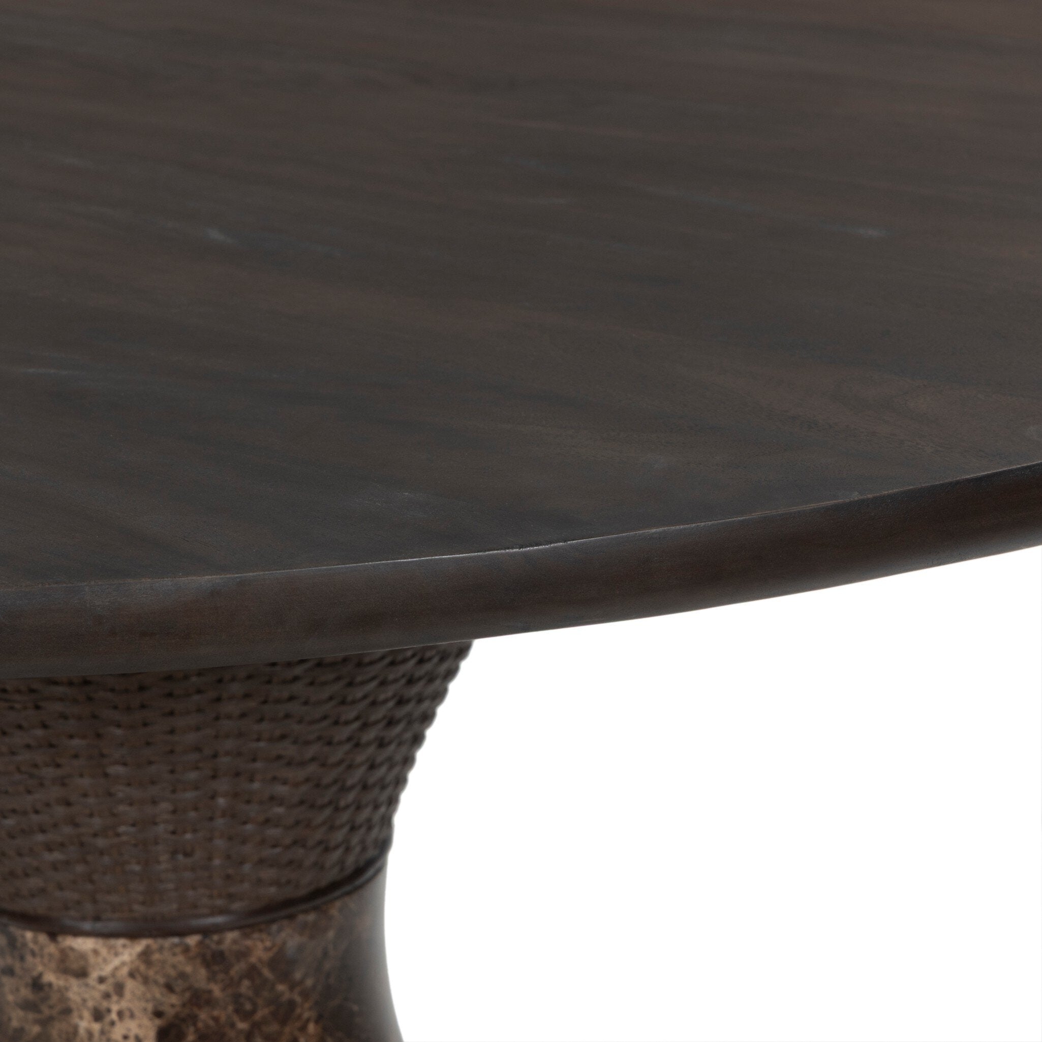 Four Hands Lono Espresso Mango Dining Table close-up detail 6