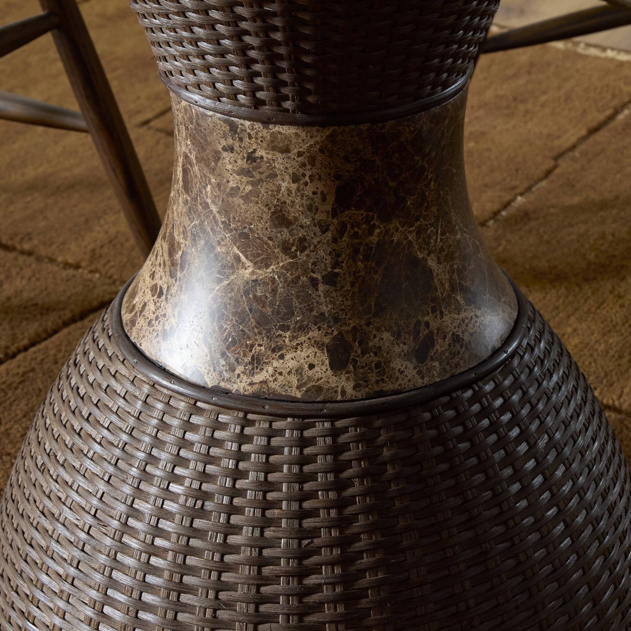 Four Hands Lono Espresso Mango Dining Table close-up detail 7