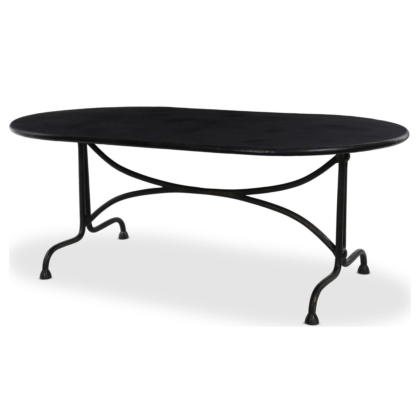 Four Hands Lenoir Distressed Bronze 76in Outdoor Dining Table