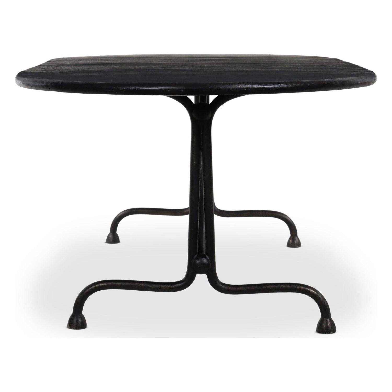 Four Hands Lenoir Distressed Bronze 76in Outdoor Dining Table