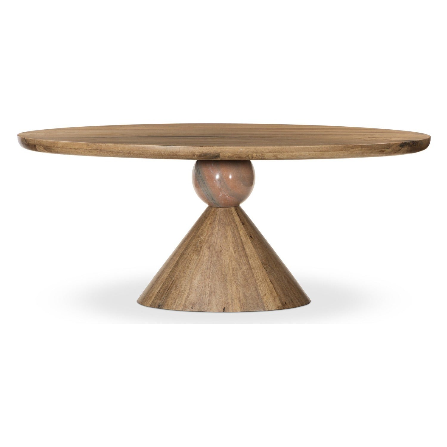 Four Hands Bibianna Blush Marble Oval Dining Table