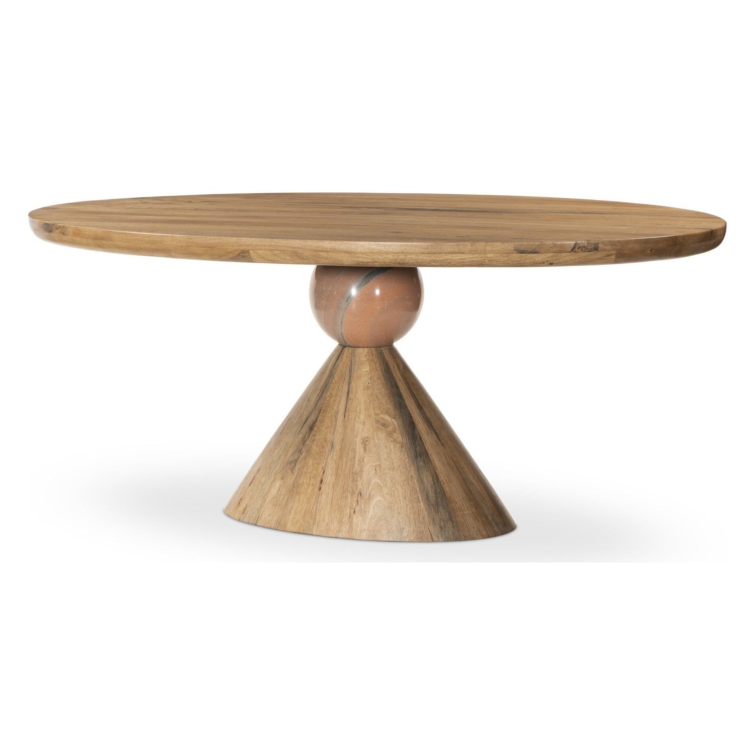Four Hands Bibianna Blush Marble Oval Dining Table