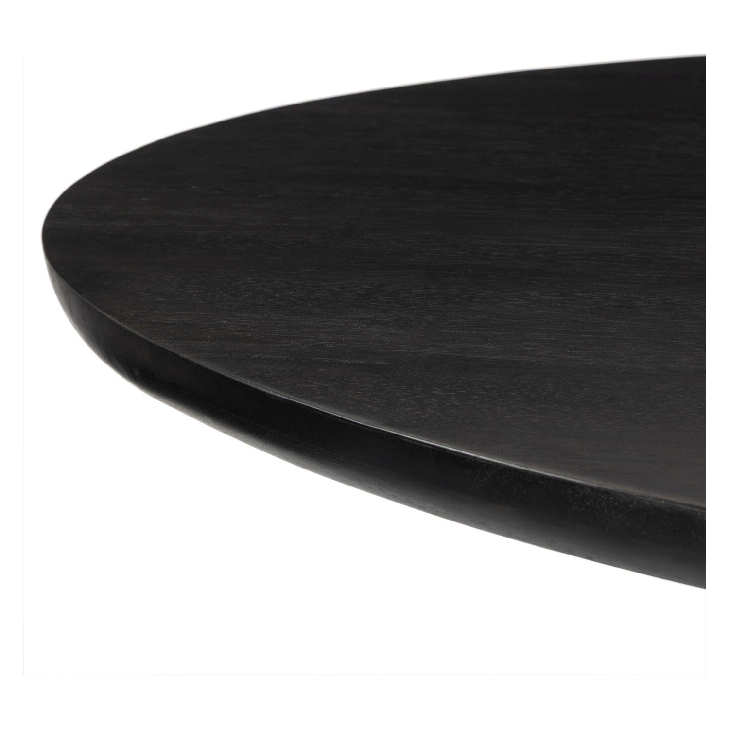 Four Hands Bibianna Worn Black Parawood Oval Dining Table