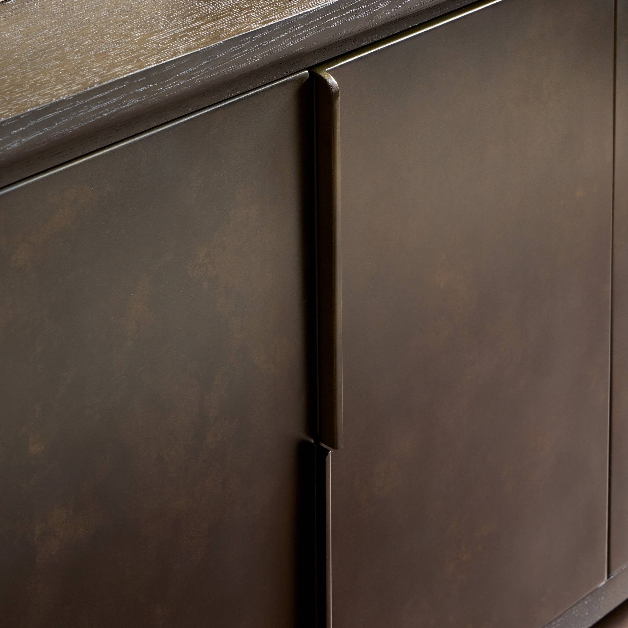 Four Hands Arlington Espresso Oak 4 Door Sideboard close-up detail 3