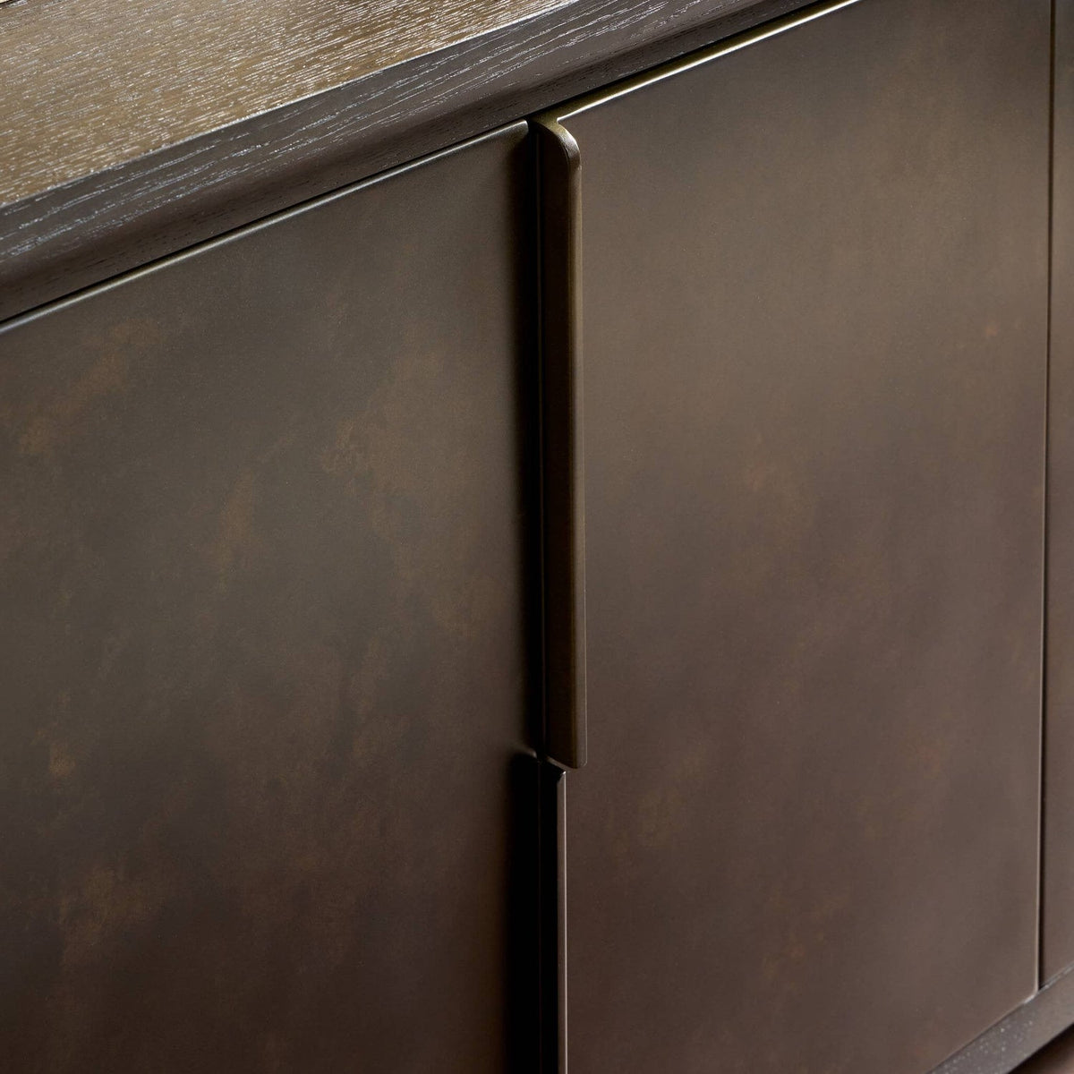 Four Hands Arlington Espresso Oak 4 Door Sideboard close-up detail 3