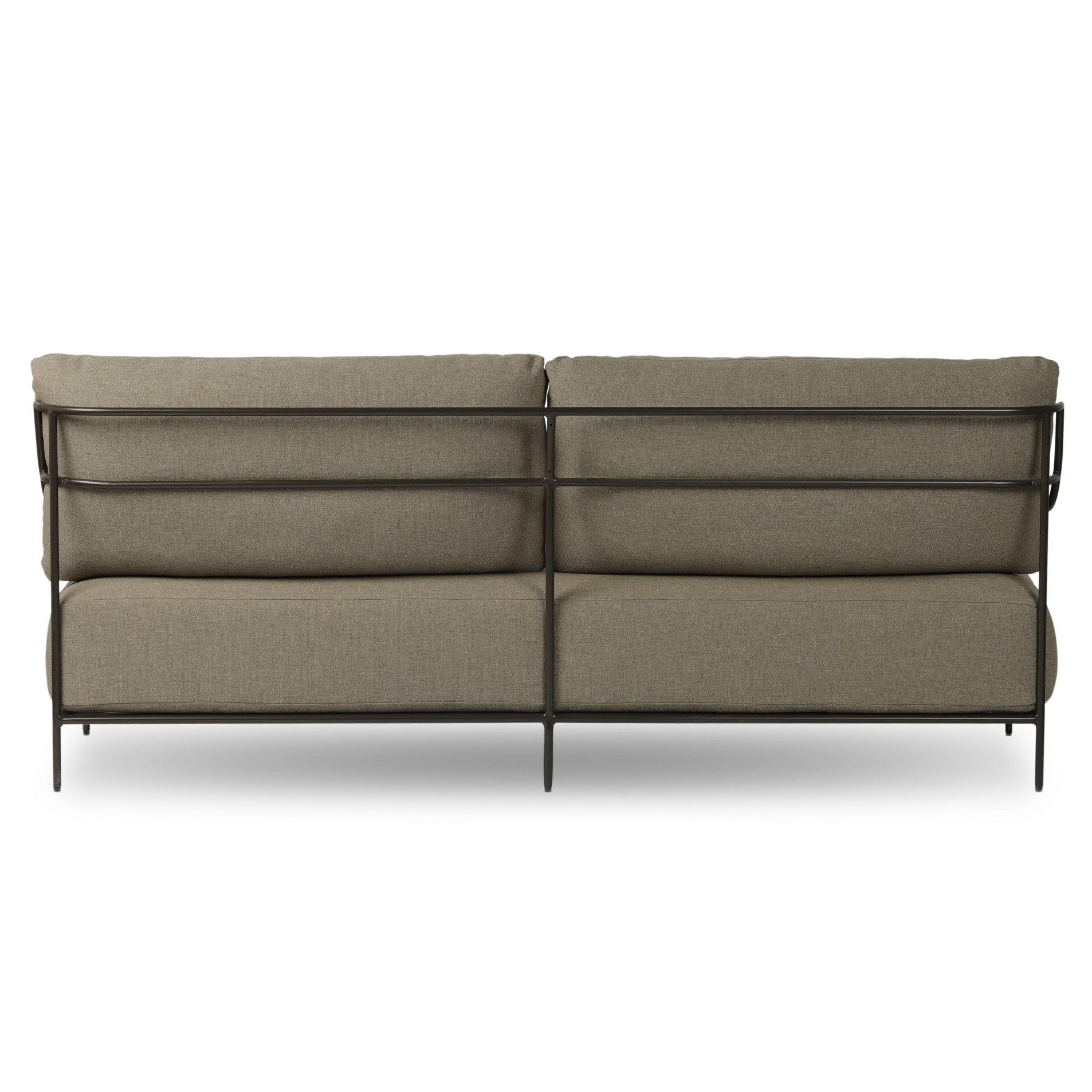 Four Hands Segovia Alessi Fawn Outdoor Sofa back view