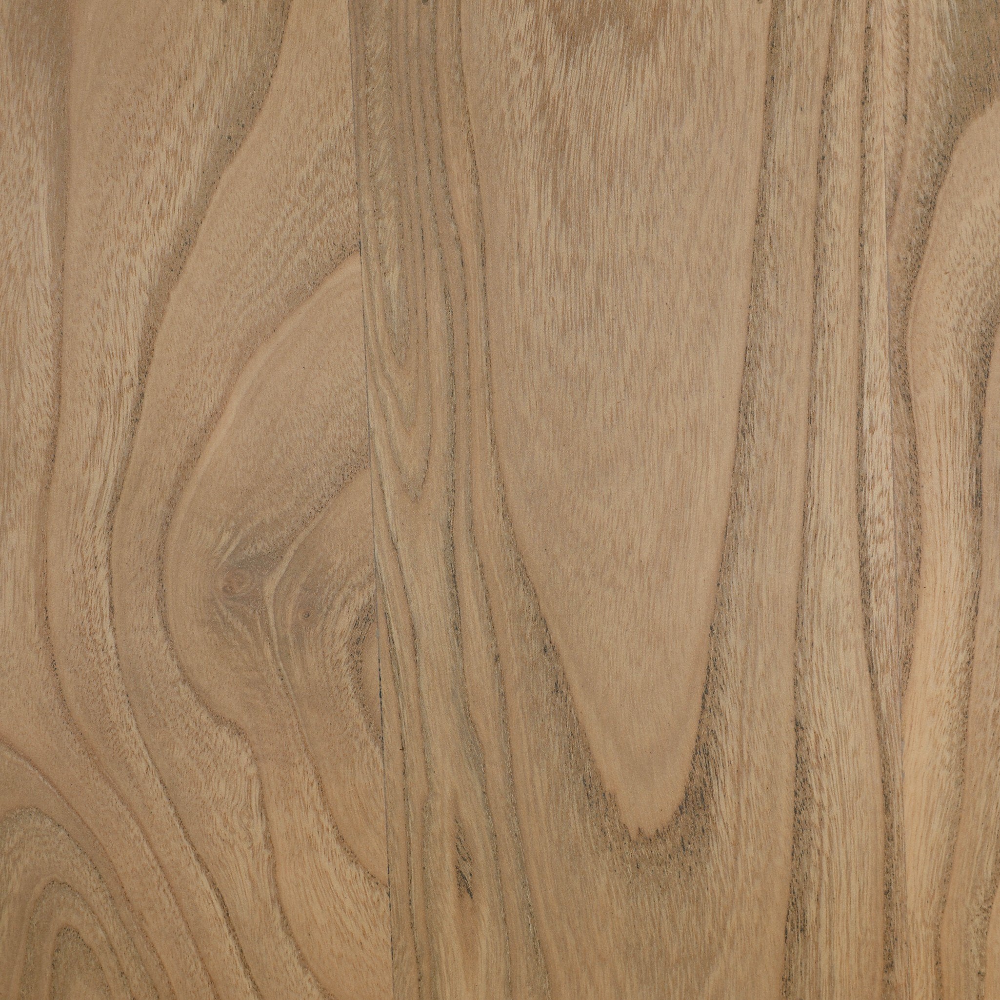 Four Hands Cavallo Dining Chair Set of 2 in sand linen with slatted sungkai back, close-up detail of seat, view 2