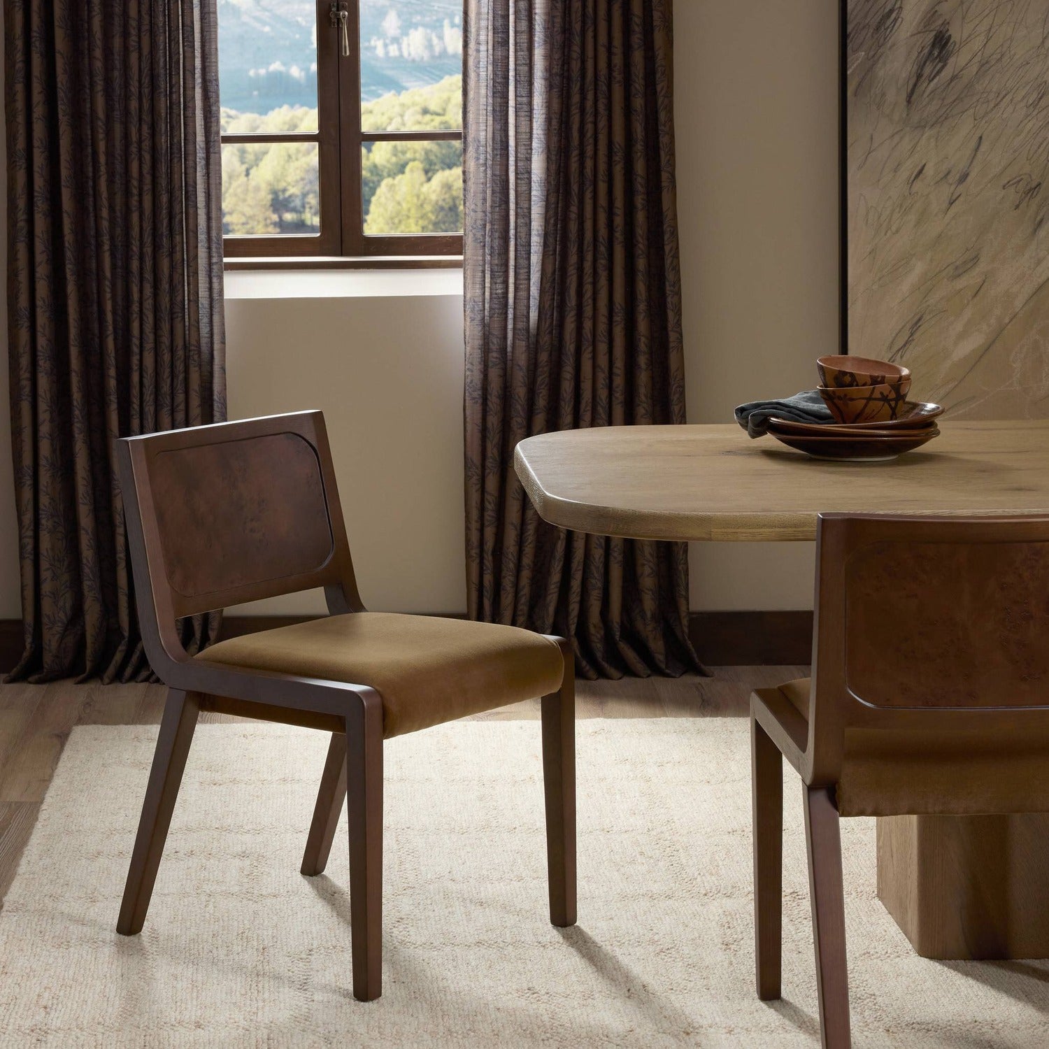 Four Hands Corvo Surrey Ochre Dining Chair Set of 2