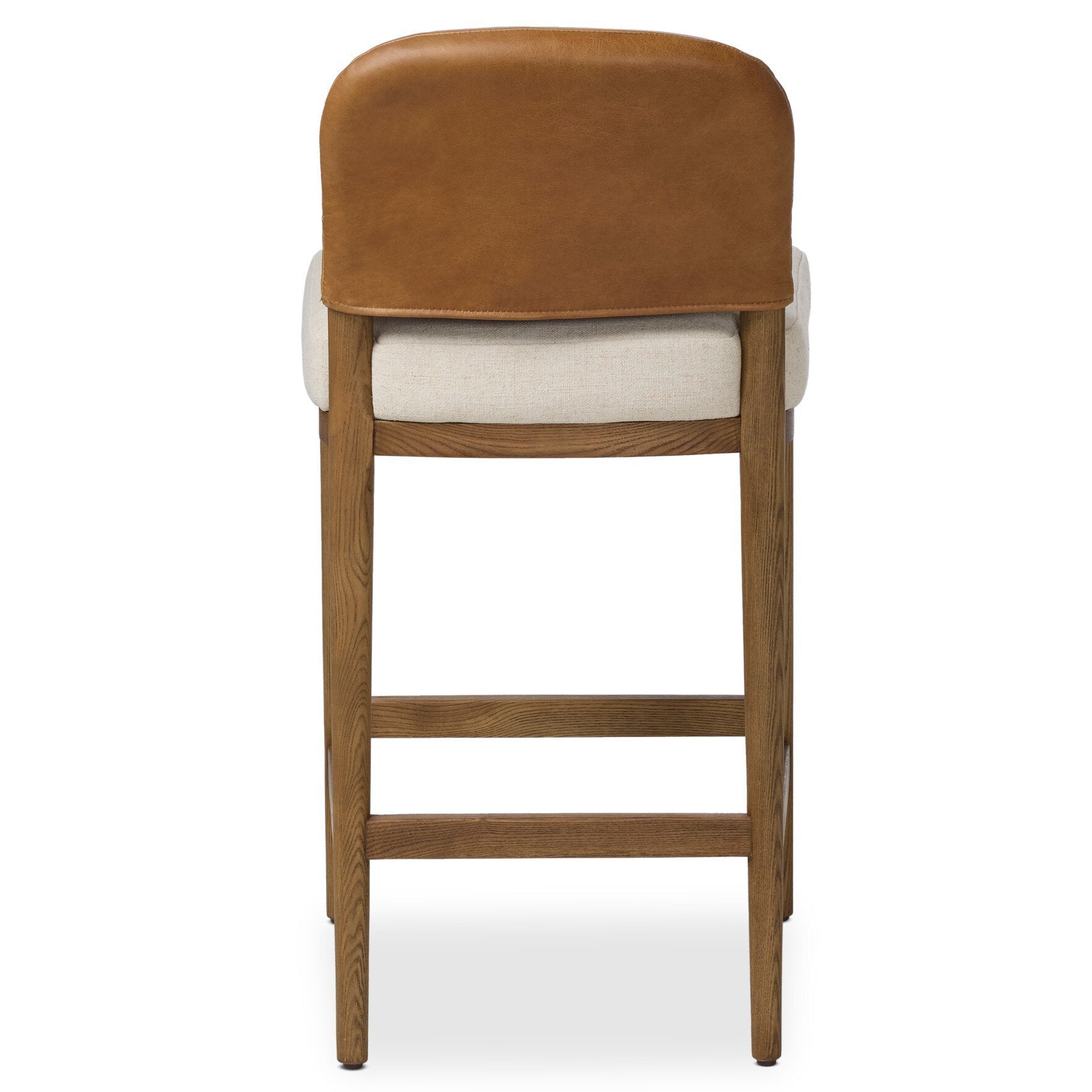 Four Hands Ryver Antwerp Natural Counter Stool back view