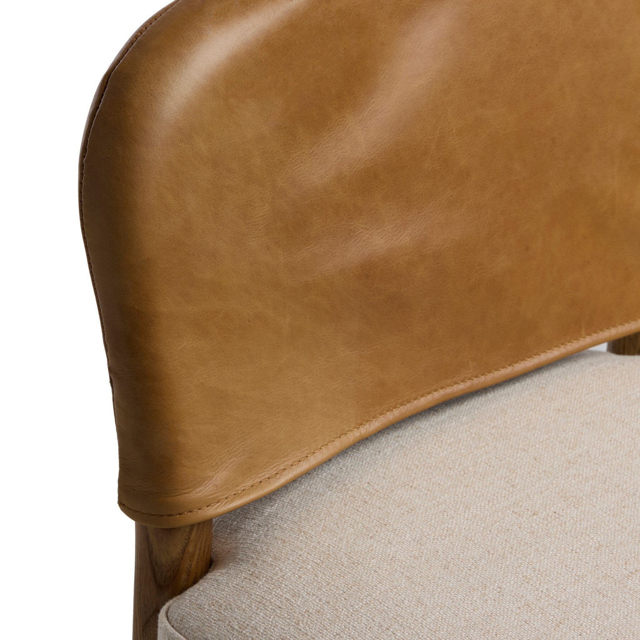 Four Hands Ryver Antwerp Natural Counter Stool close-up detail 3