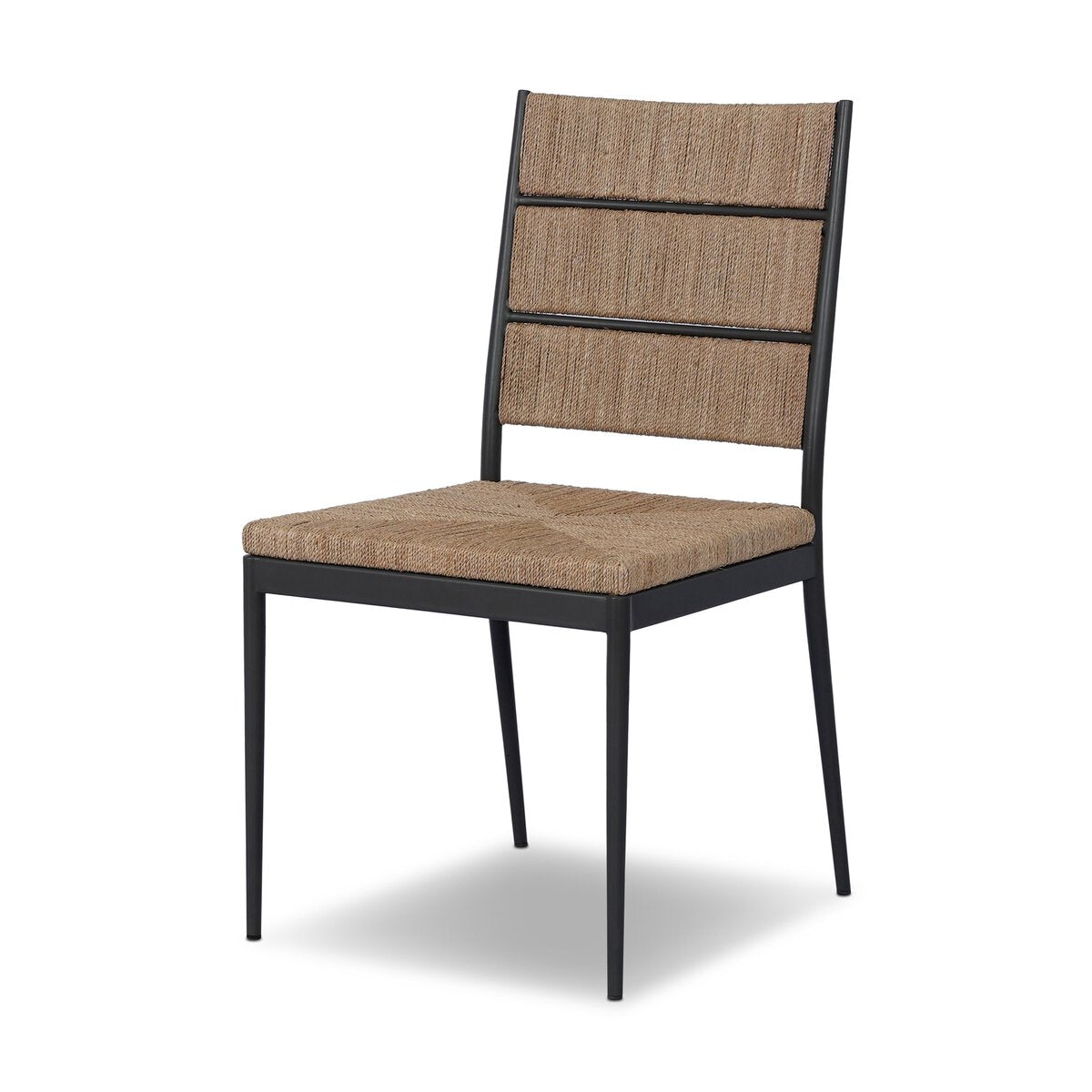 Four Hands Beryl Dining Chair Set of 2 in natural agel on gunmetal steel, primary product view