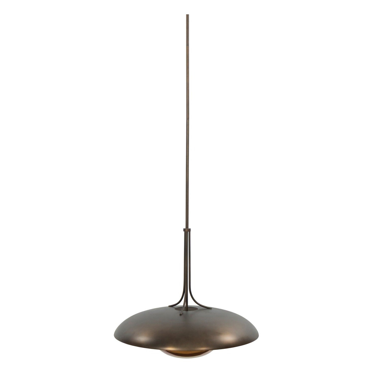 Four Hands Broma Smoked Brown Glass Pendant
