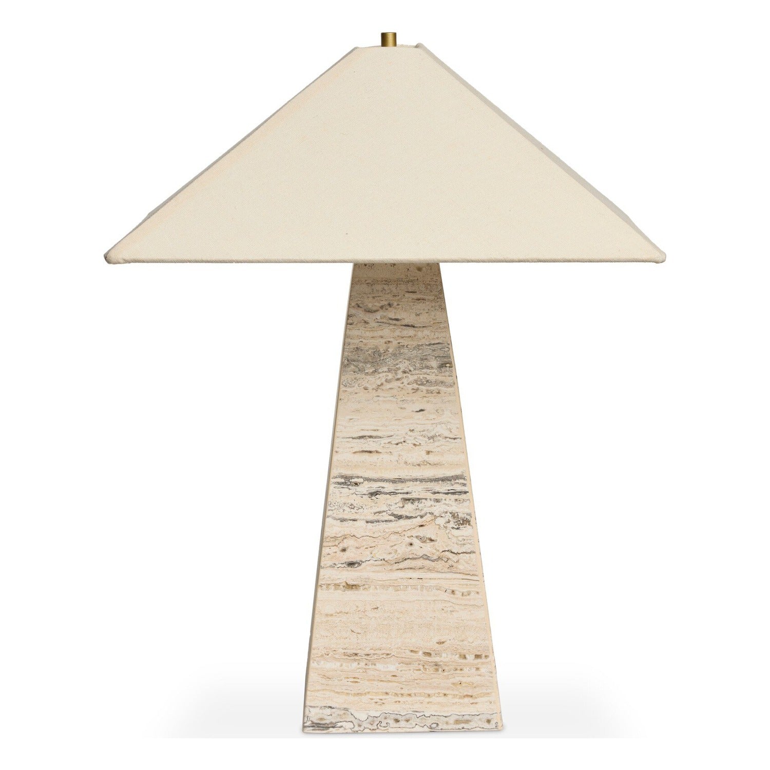 Four Hands Andros White Travertine Table Lamp