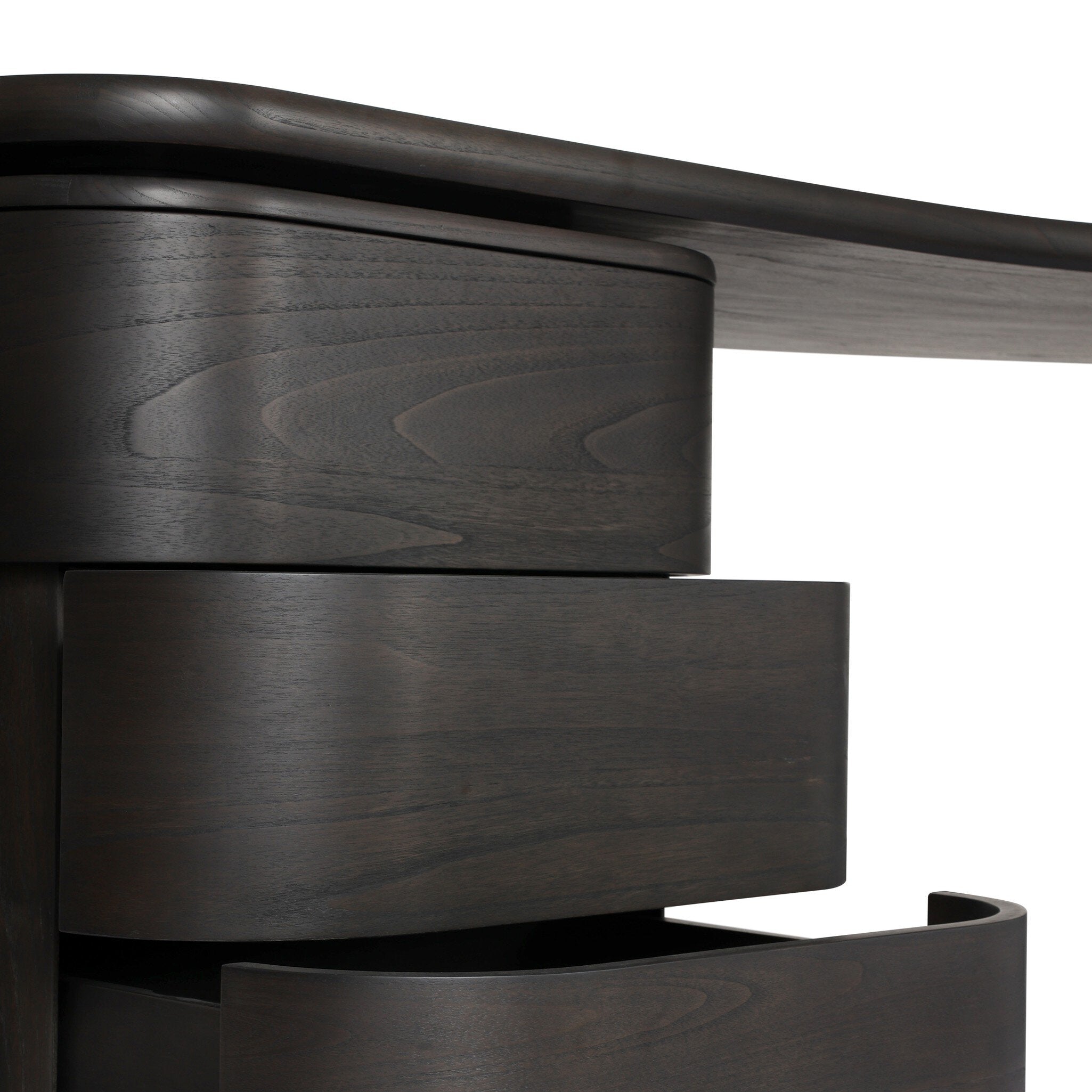 Four Hands Hawthorne Smoked Black Sungkai Desk close-up detail 2