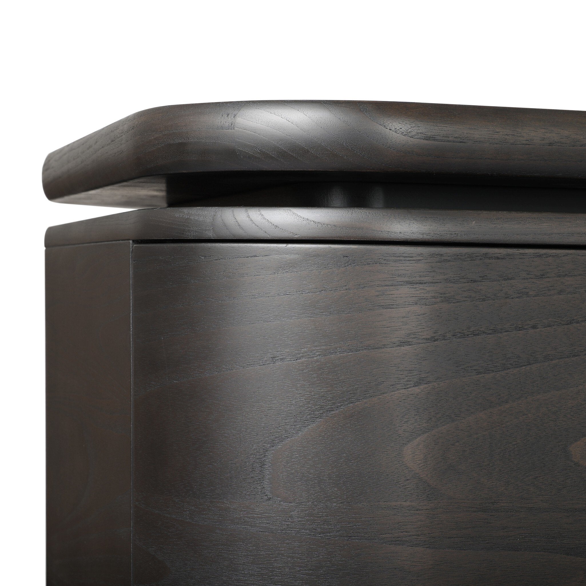 Four Hands Hawthorne Smoked Black Sungkai Desk close-up detail 5