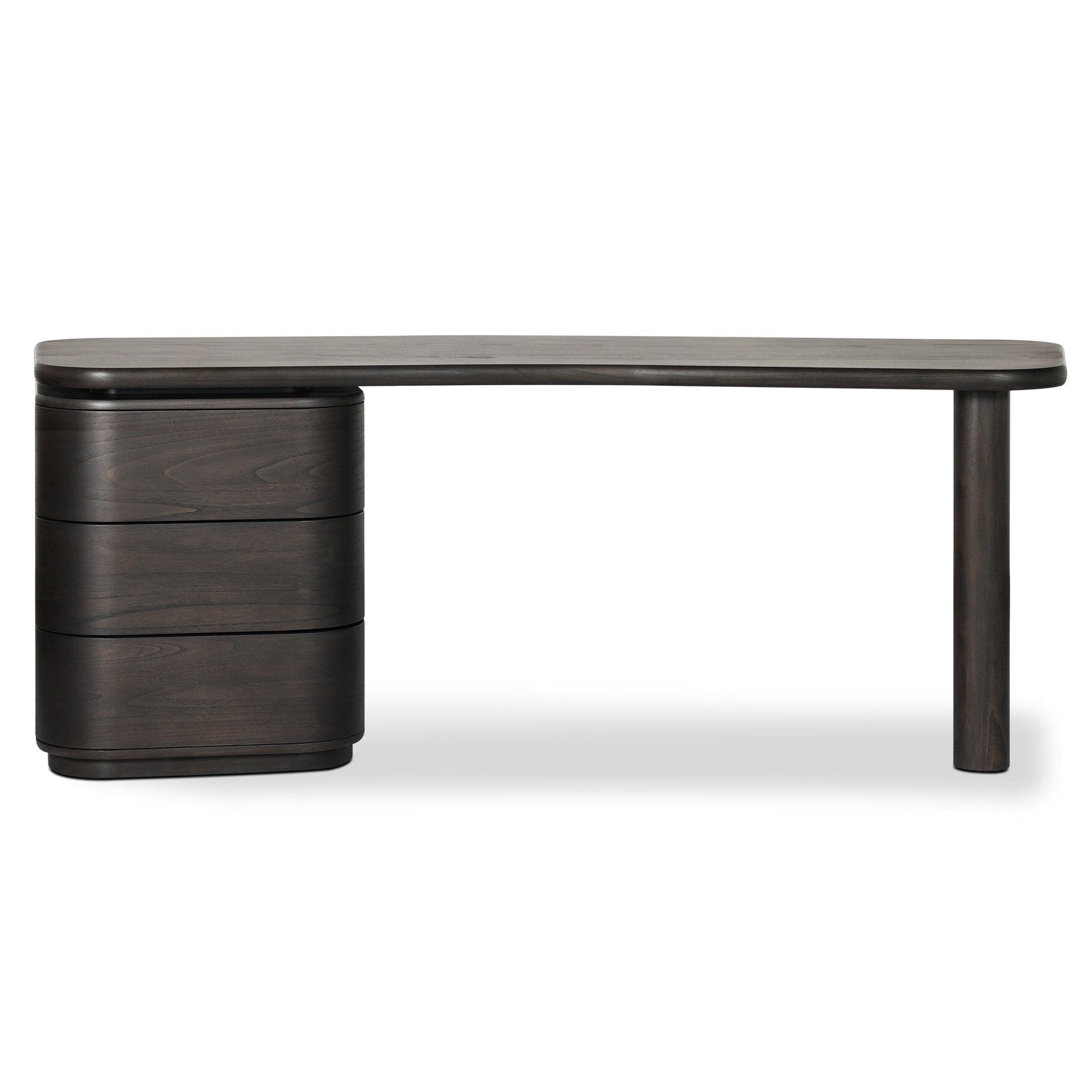 Four Hands Hawthorne Smoked Black Sungkai Desk front view