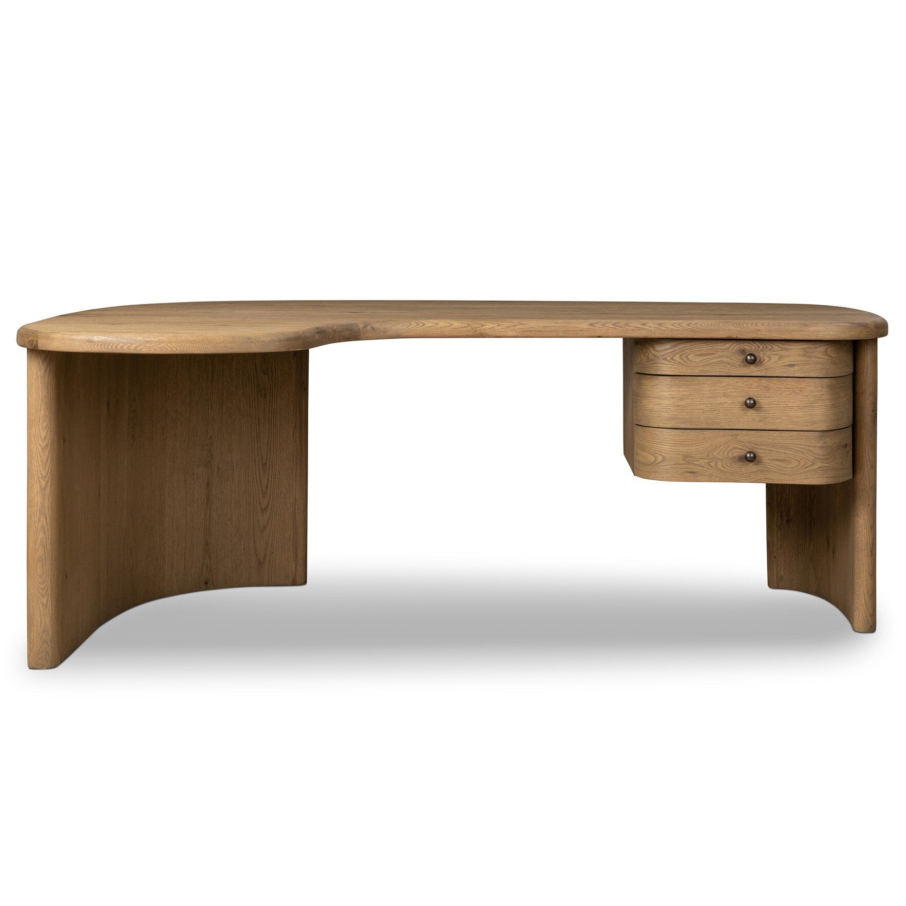 Four Hands Roan Aged Smoked Oak Desk front view