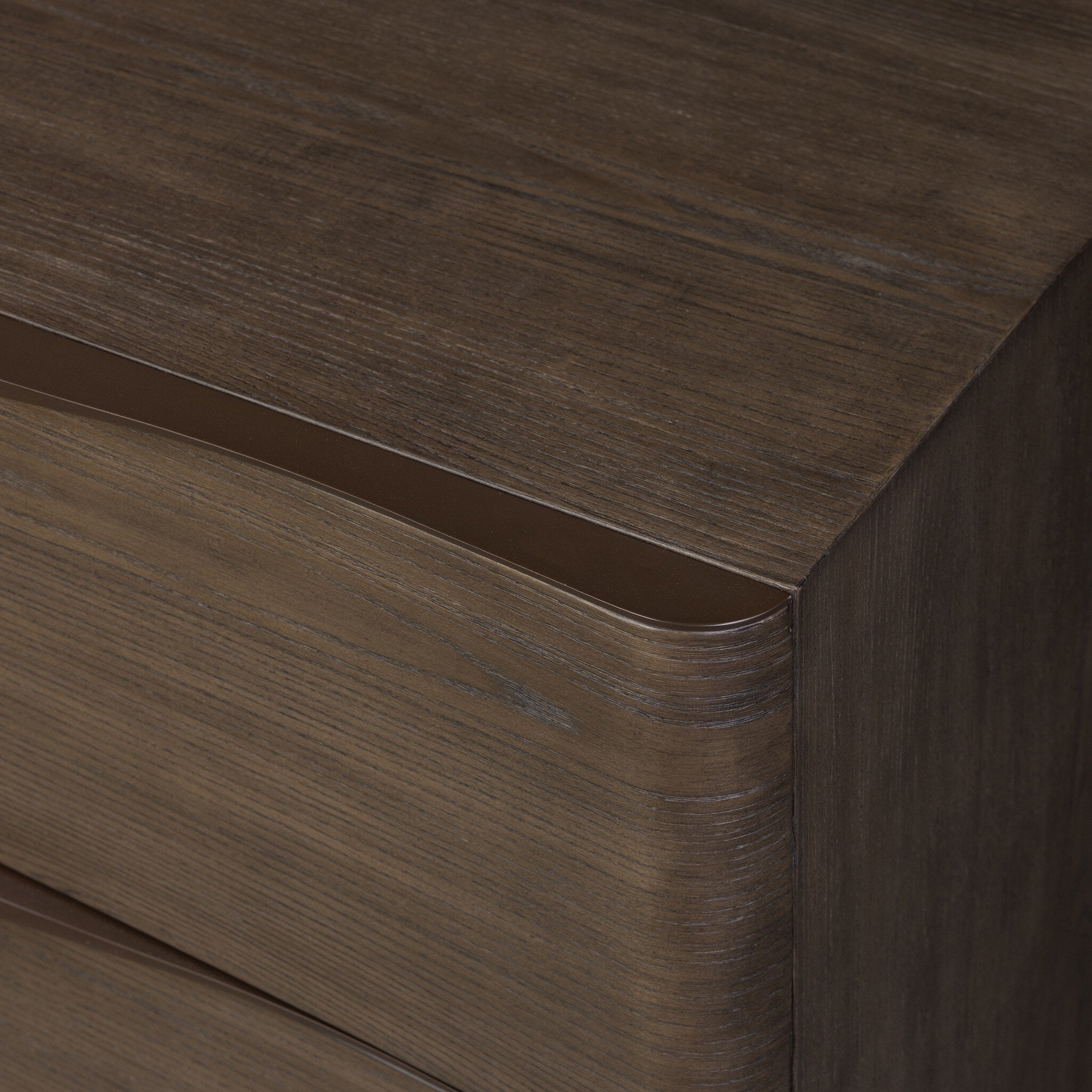 Four Hands Amiro Tumble Brown Ash 6 Drawer Dresser close-up detail 3