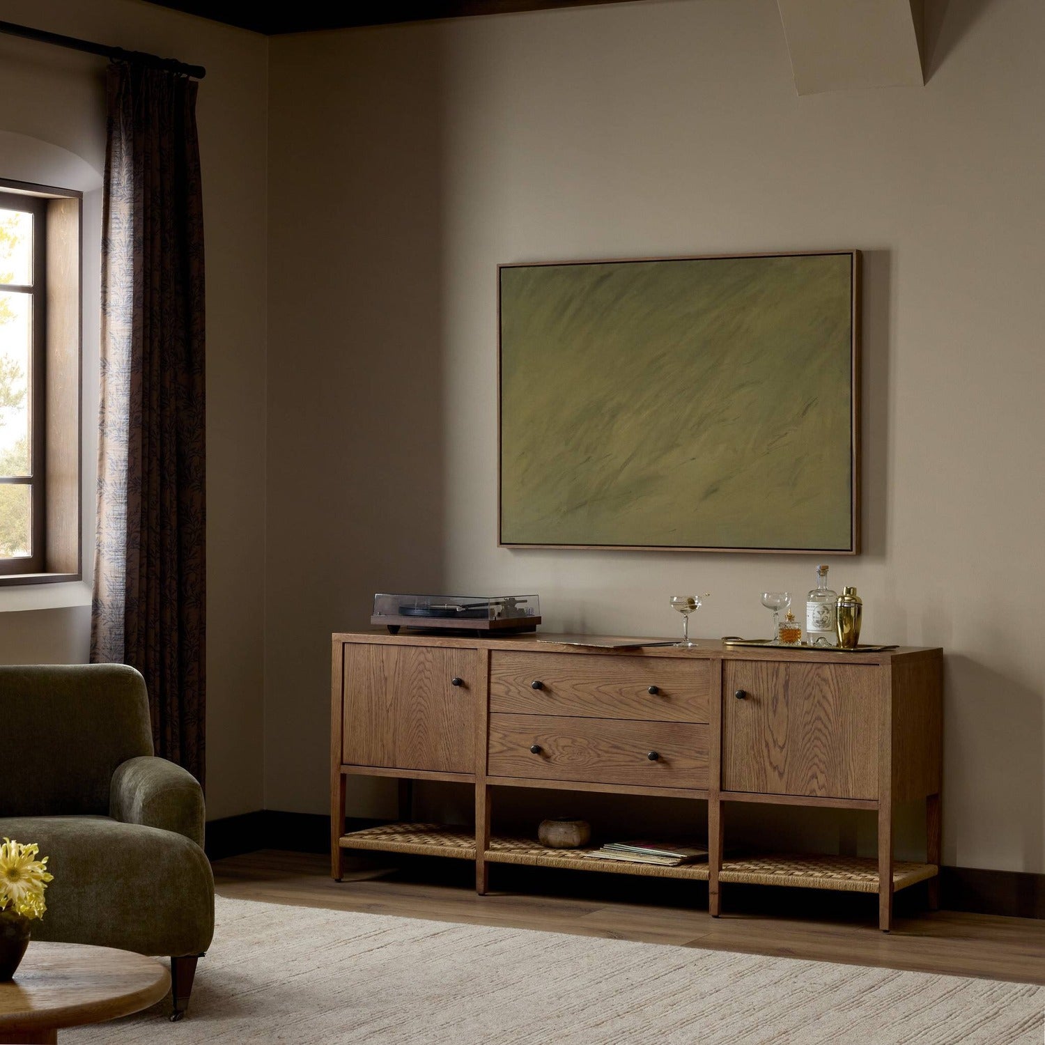 Four Hands Kenzo Warm Natural Oak Media Console