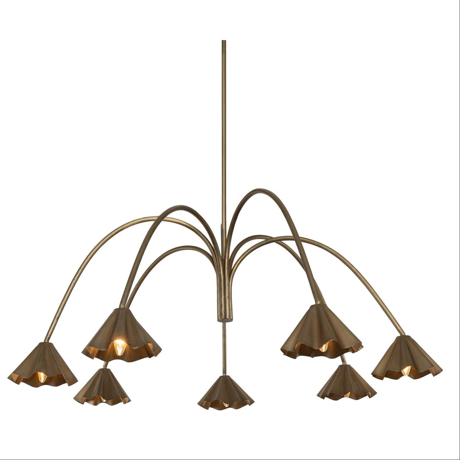 Four Hands Amabella Aged Antique Brass Chandelier