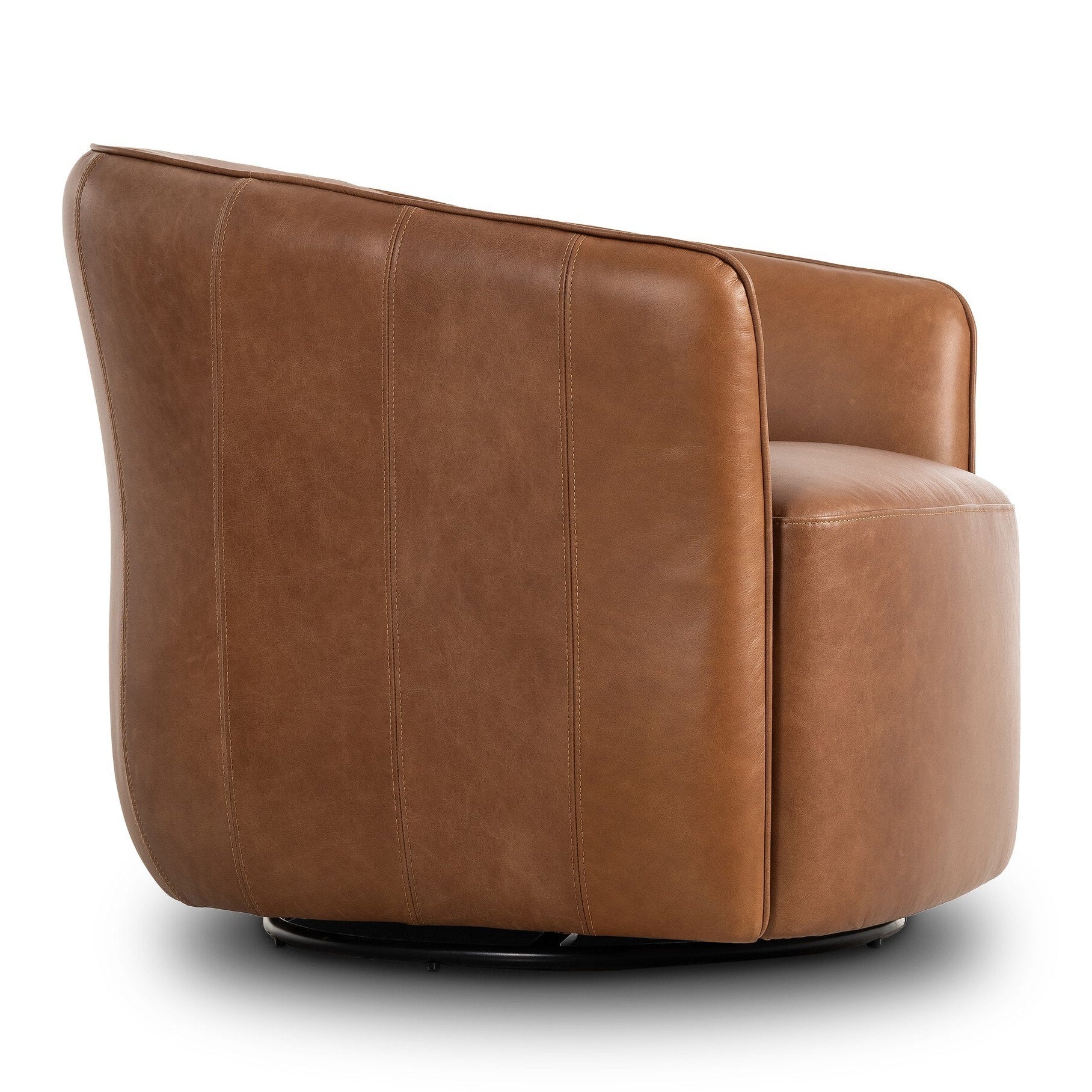 Four Hands Rodgers Sonoma Chestnut Swivel Chair close-up detail 4