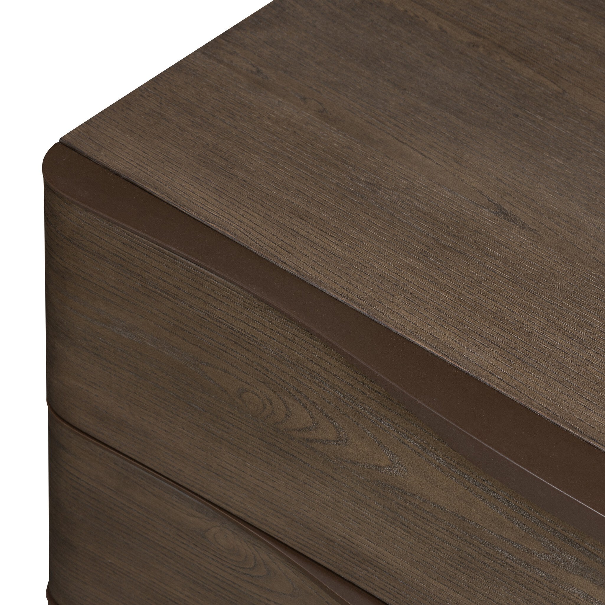 Four Hands Amiro Tumble Brown Ash Nightstand close-up detail 2