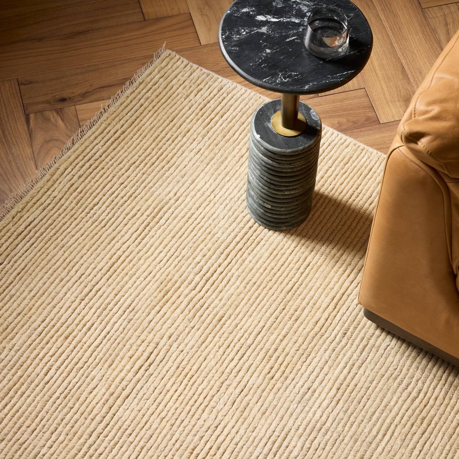 Four Hands Halima Cream Hand-Knotted Rug