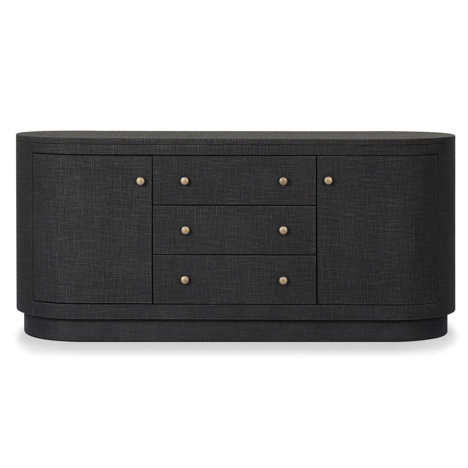 Four Hands Amelia Light Antique Brass Media Console front view