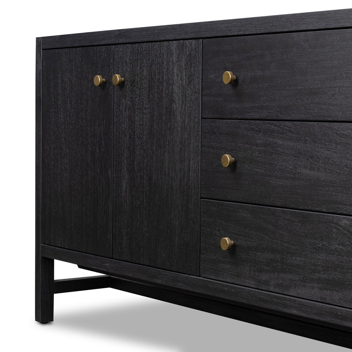 Four Hands Sullivan Black Acacia Media Console - detail 4