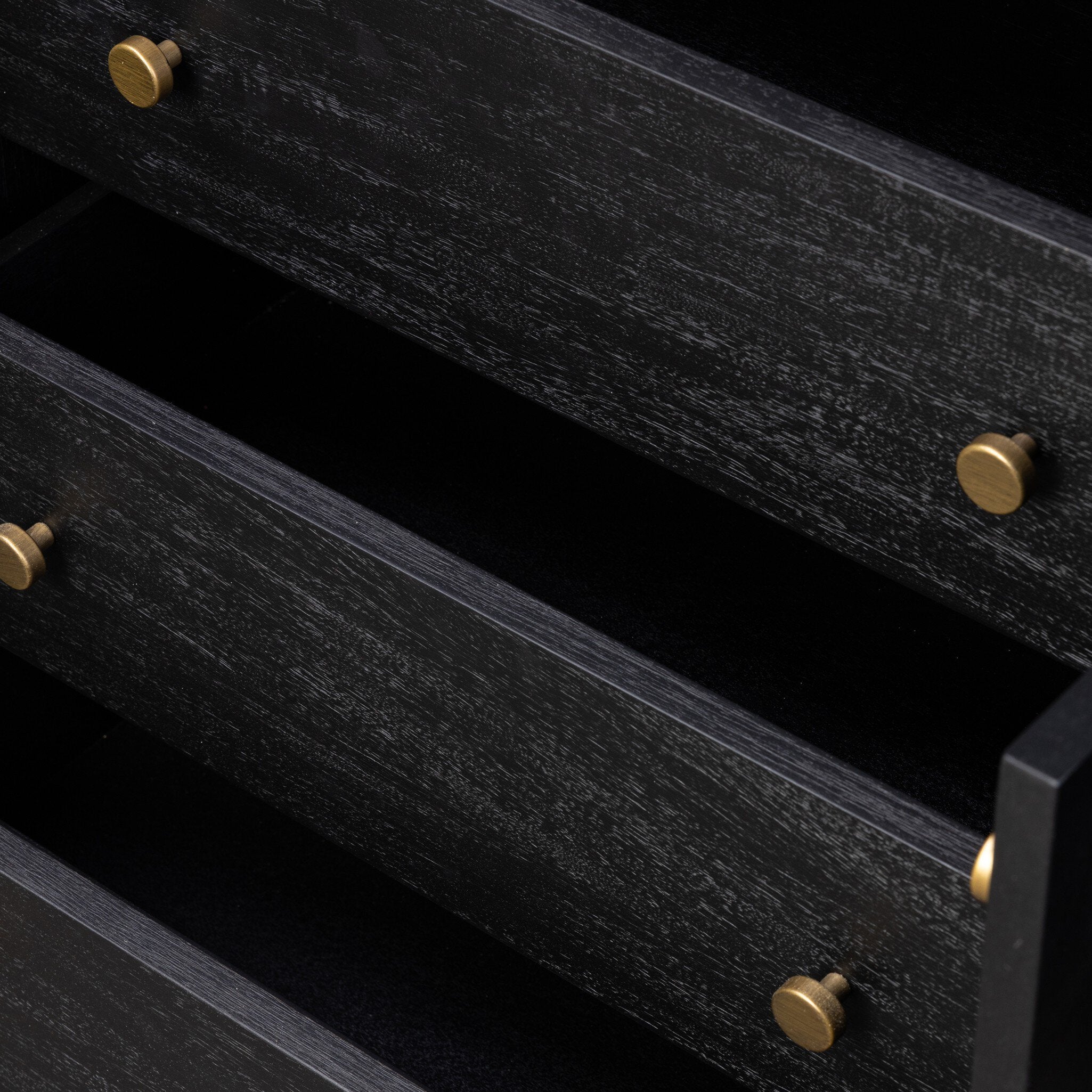 Four Hands Sullivan Black Acacia Media Console - detail 7