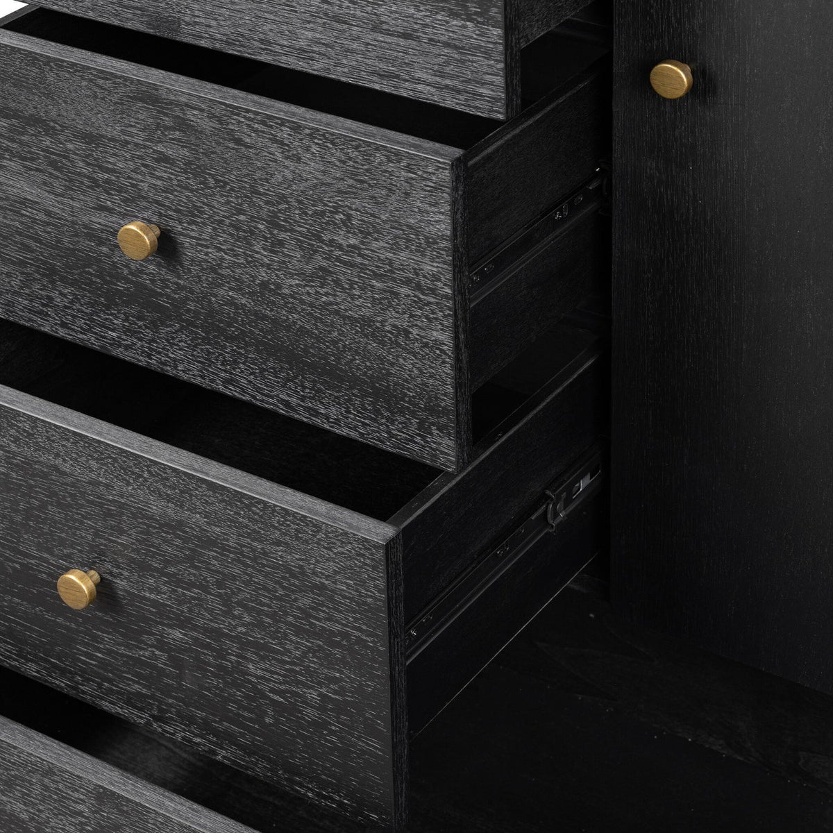Four Hands Sullivan Black Acacia Chest - detail 6