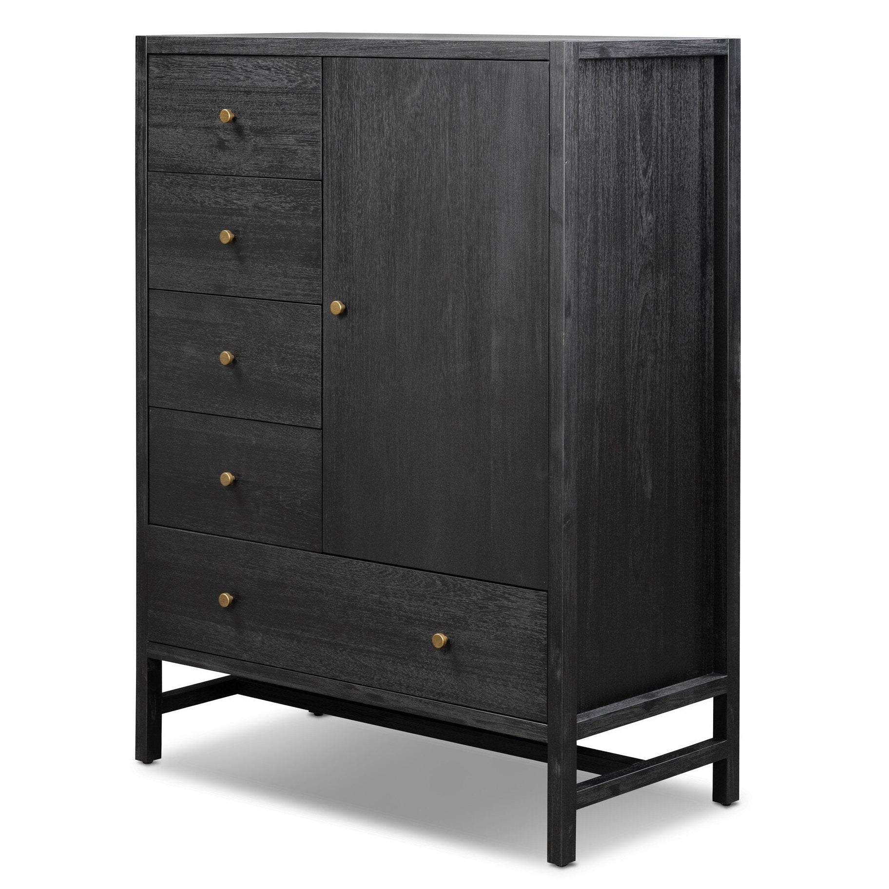 Four Hands Sullivan Black Acacia Chest - styled view