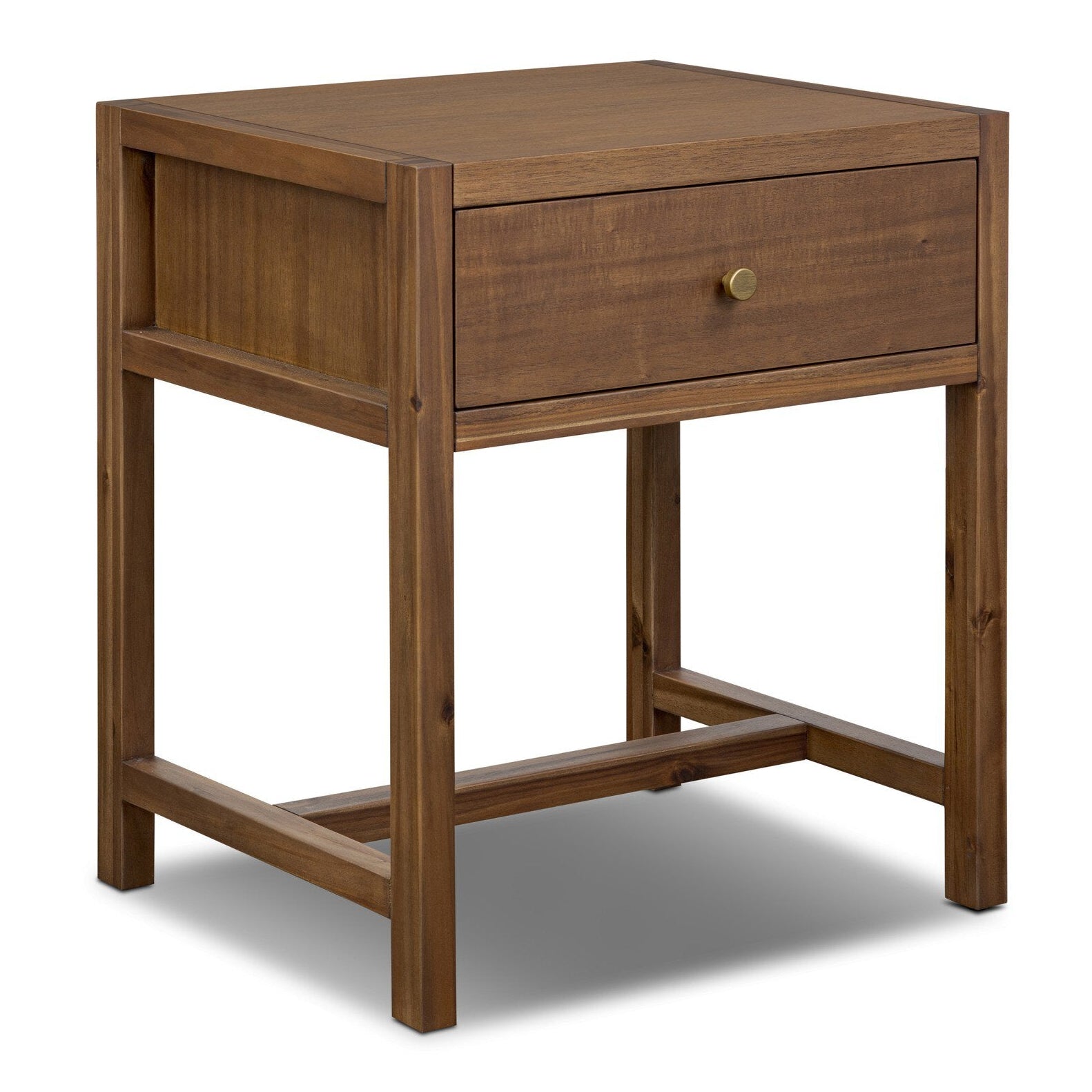 Four Hands Sullivan Saddle Tan Small Nightstand - styled view