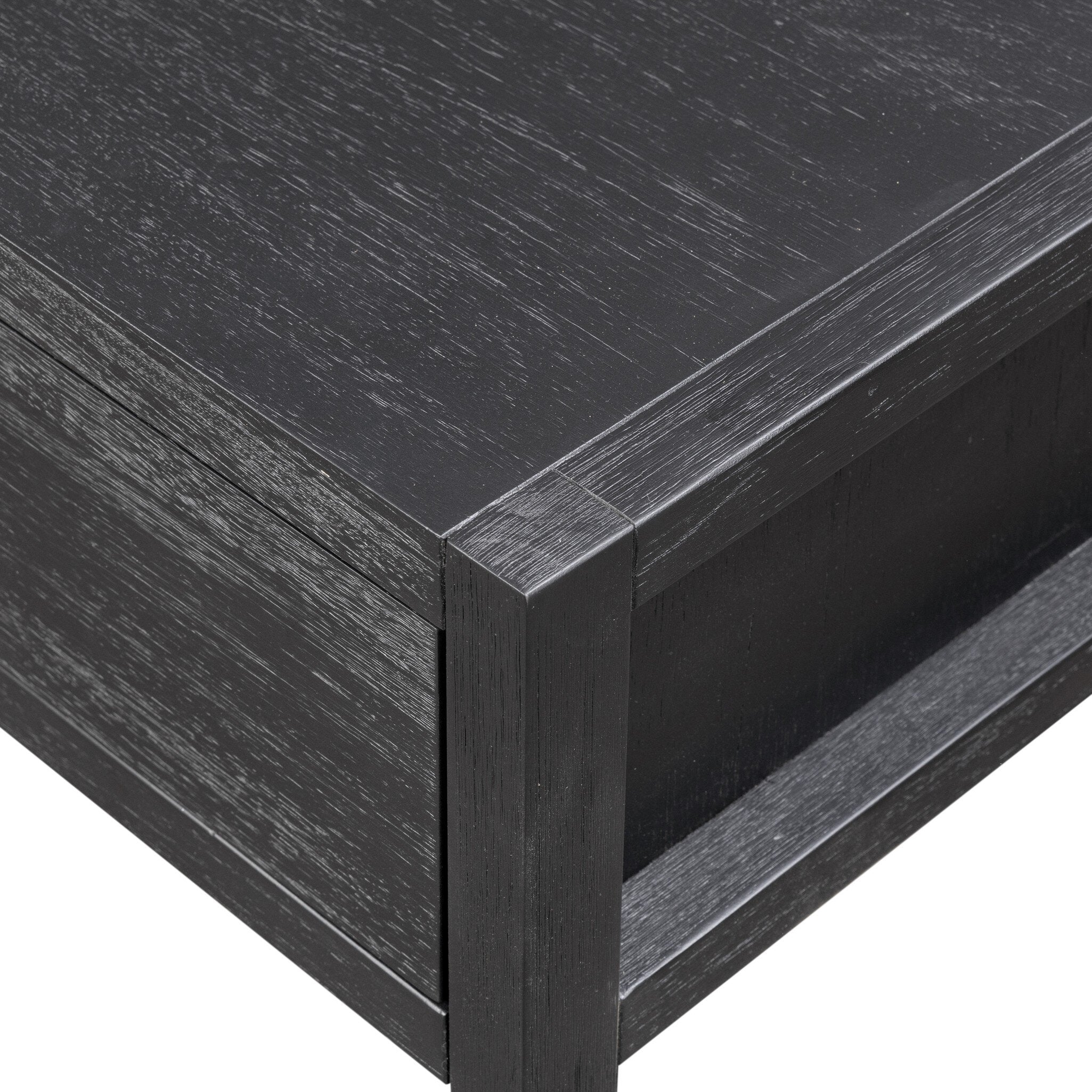 Four Hands Sullivan Black Acacia Small Nightstand - detail 3