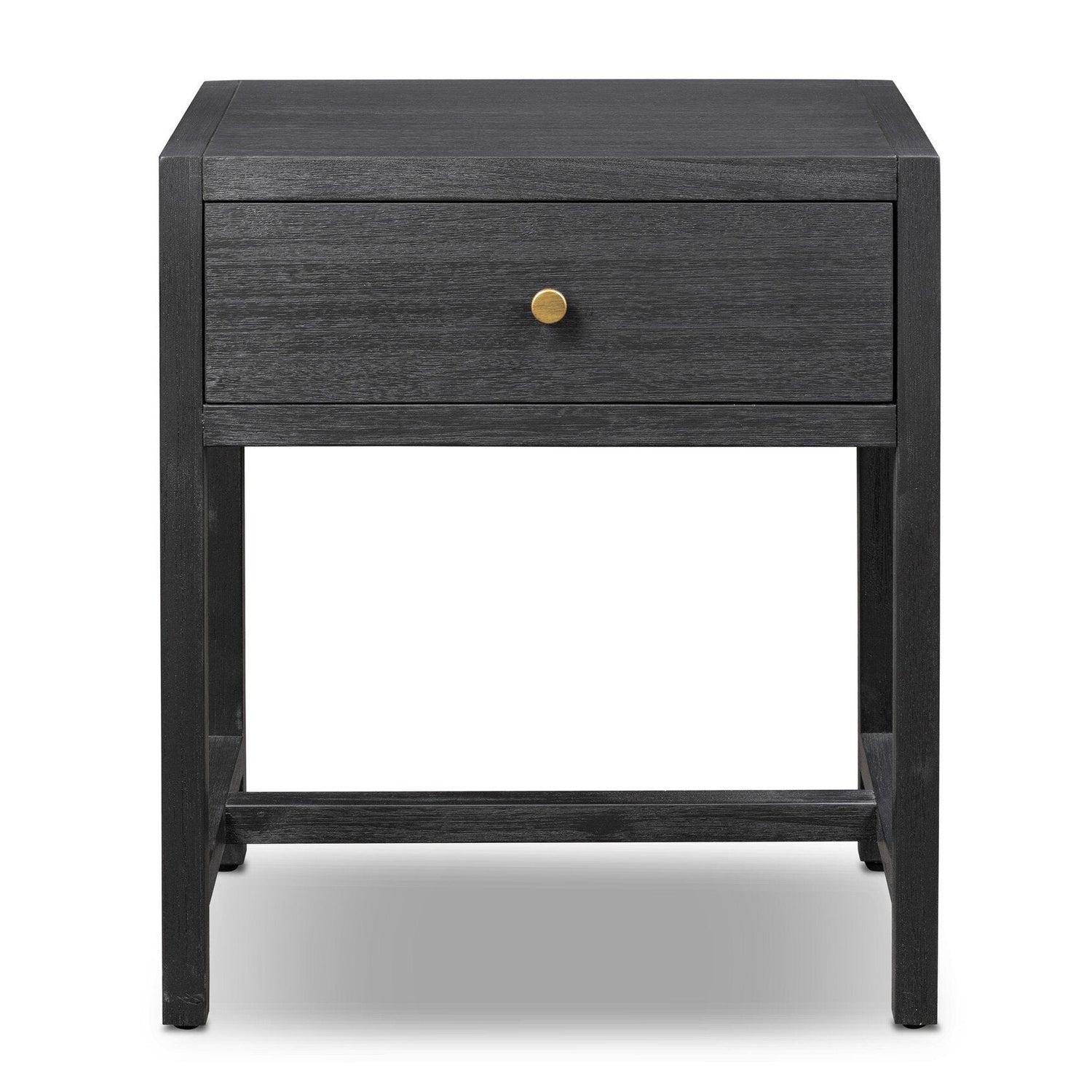 Four Hands Sullivan Black Acacia Small Nightstand - front view
