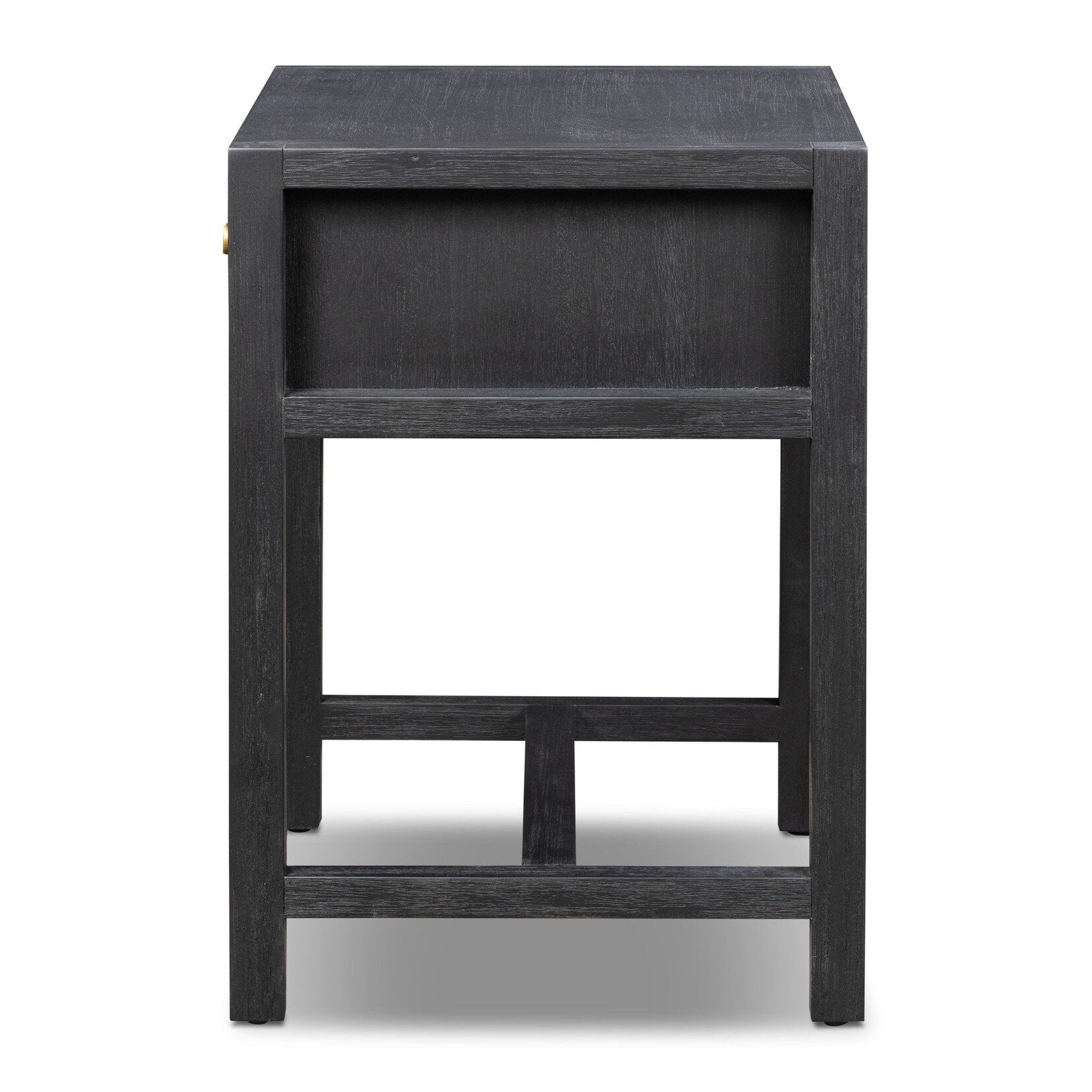 Four Hands Sullivan Black Acacia Small Nightstand - side view