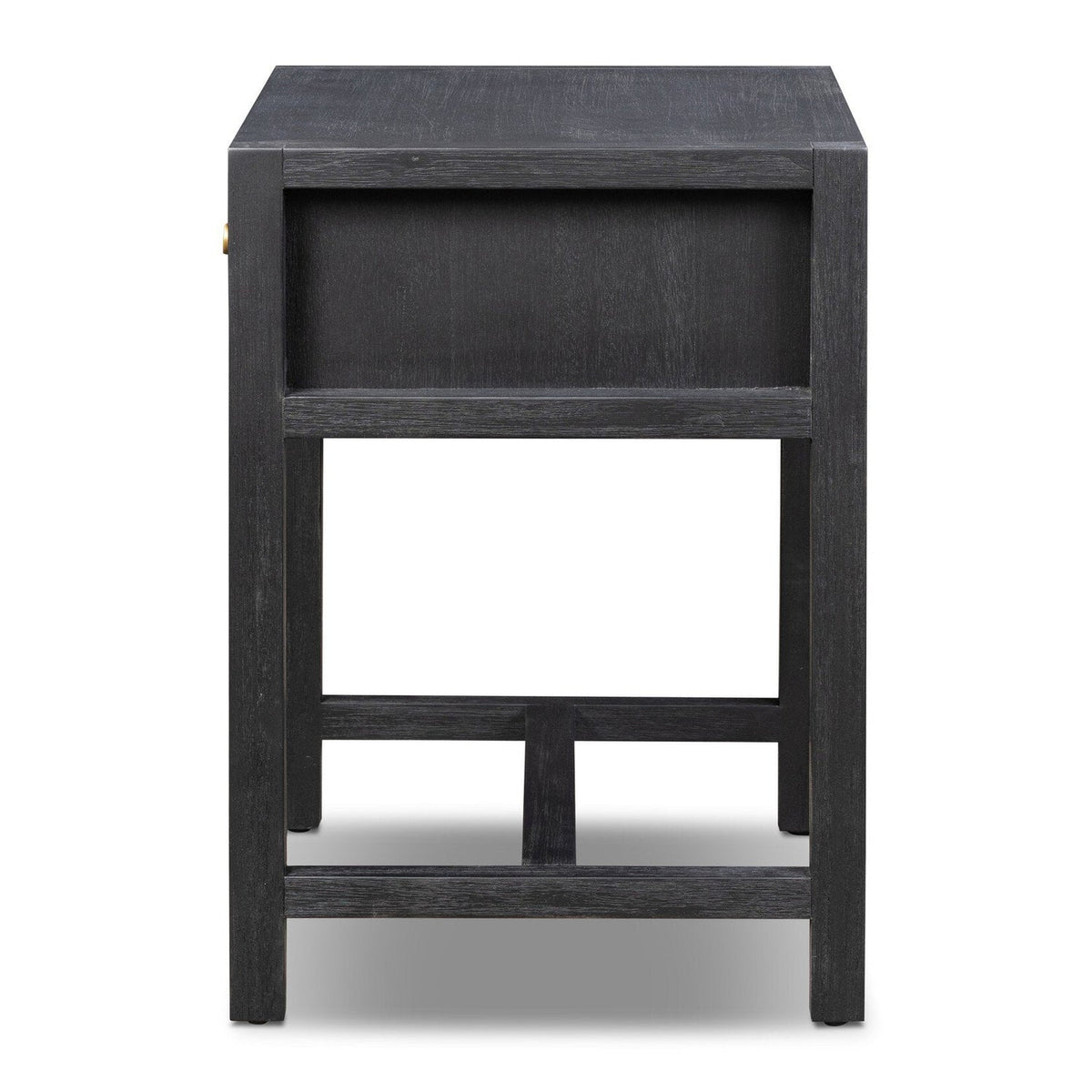 Four Hands Sullivan Black Acacia Small Nightstand - side view