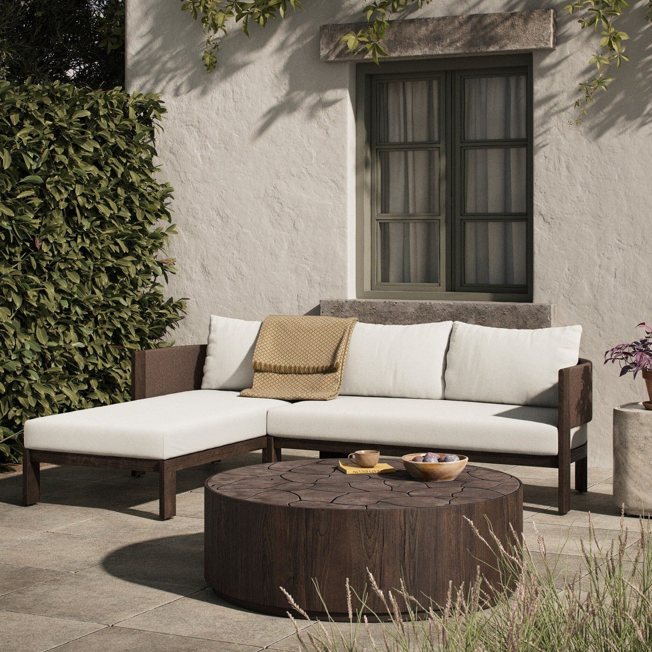 Four Hands Delancy Arashi Salt Outdoor 2-Piece Sectional Sofa